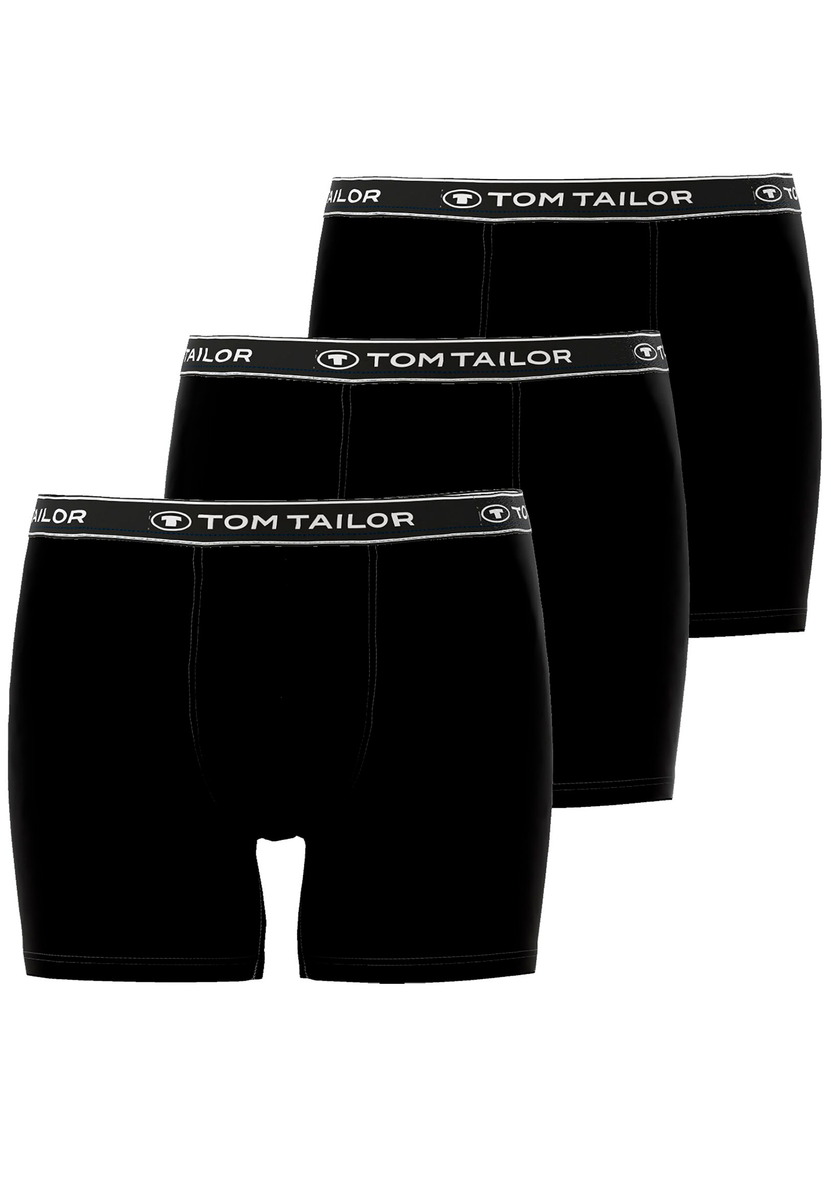 TOM TAILOR "Buffer" bequem, basic, eng, atmungsaktiv, Logobund, Baumwollmix