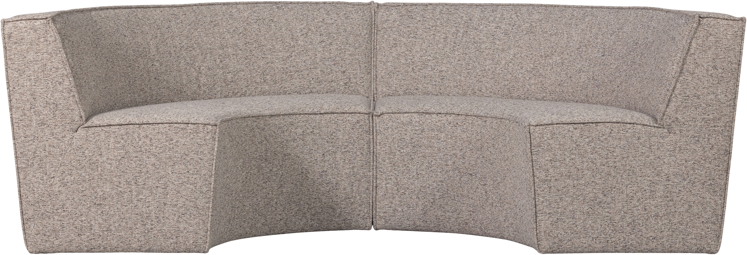 WOOOD Küchensofa "Europa mit runder Formgebung und Grobgewebe-Bezug B262 x T131 x H85 cm" Sehr hohe Verschleißfestigkeit, Tragkraft 300 kg, Teflon-Imprägnierung