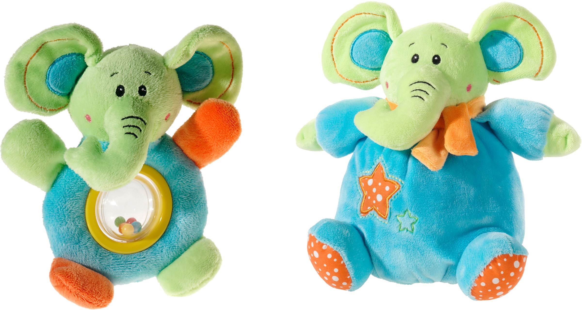 Kuscheltier-Rassel Mes Amis, Klang Set Elefant, (2-tlg.)