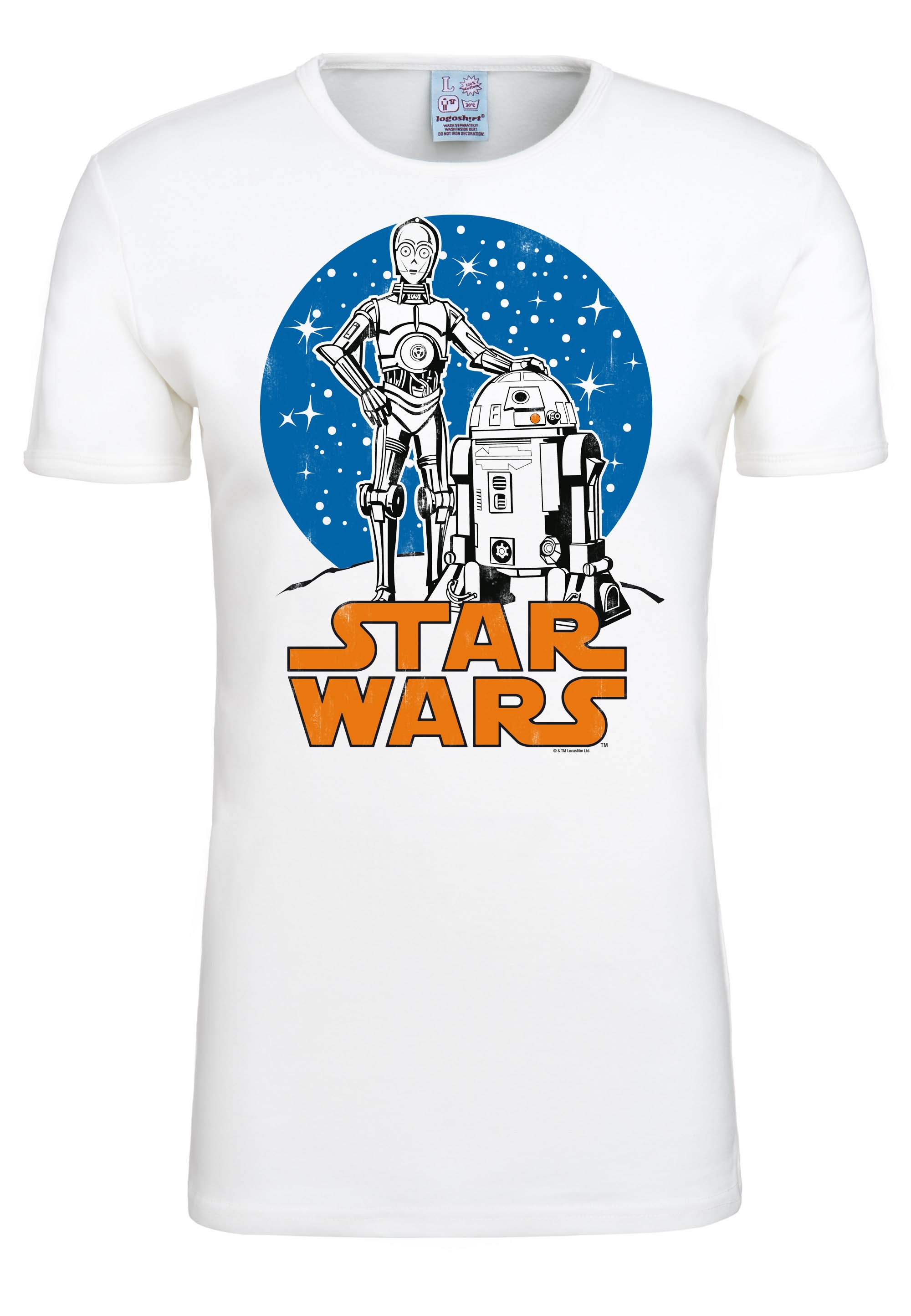 LOGOSHIRT T-Shirt »C-3PO & R2-D2«, mit lizenzierten Originaldesign