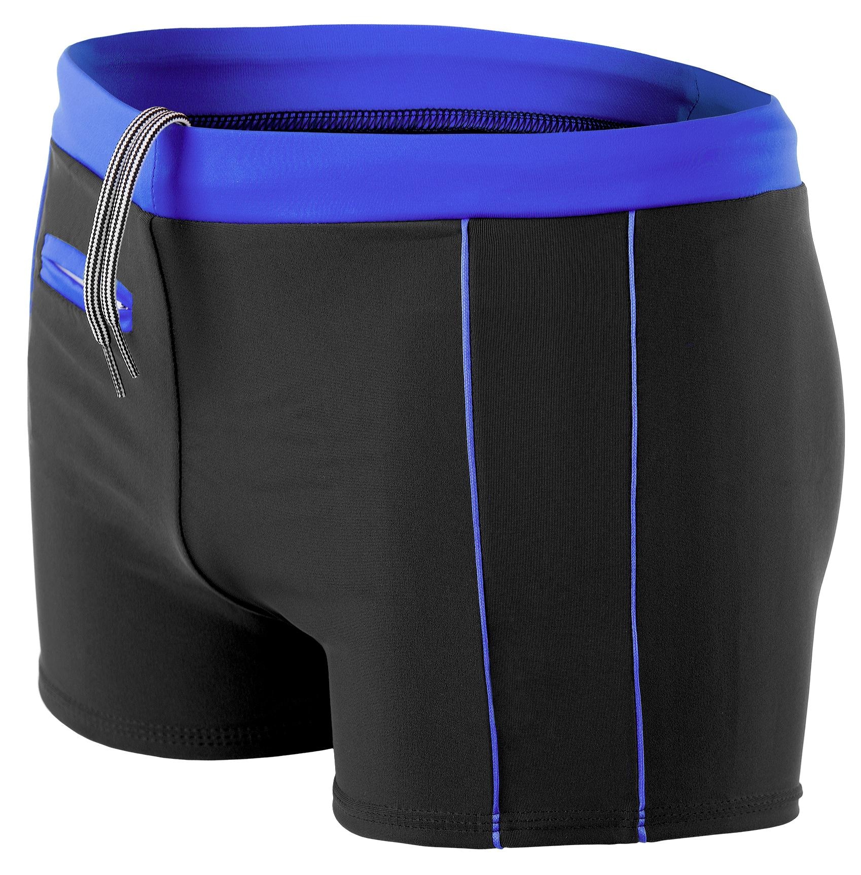 AQUARTI Herren Badehose "Badehose Aquarti Herren Badehose Kurz mit Kontrastpaspel", blau, Gr. M, Obermaterial: 80% Polyamid PA. 20% Elasthan EL.,