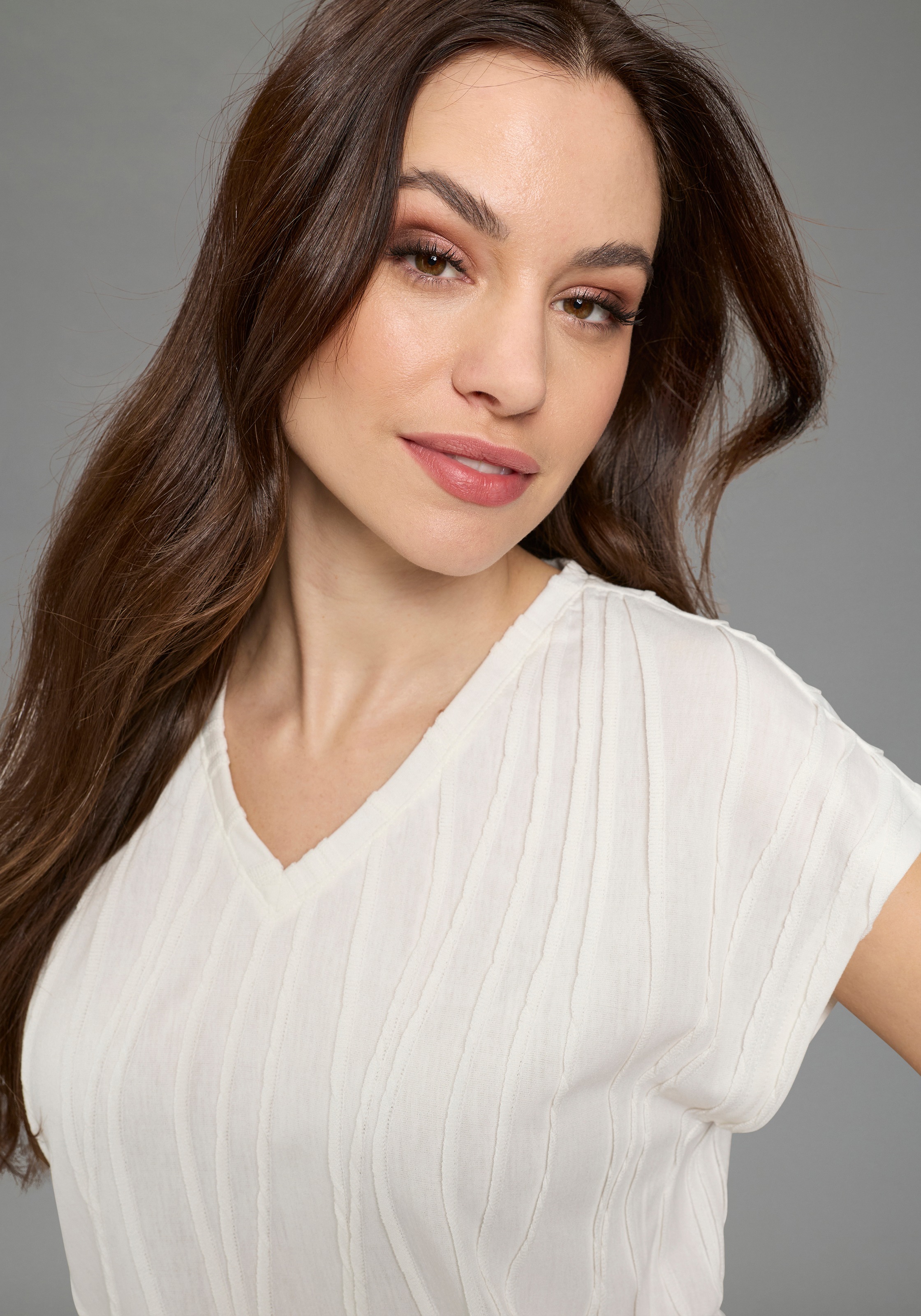 Thumbnail - Bruno Banani V-Shirt mit V-Ausschnitt und Strukturmuster