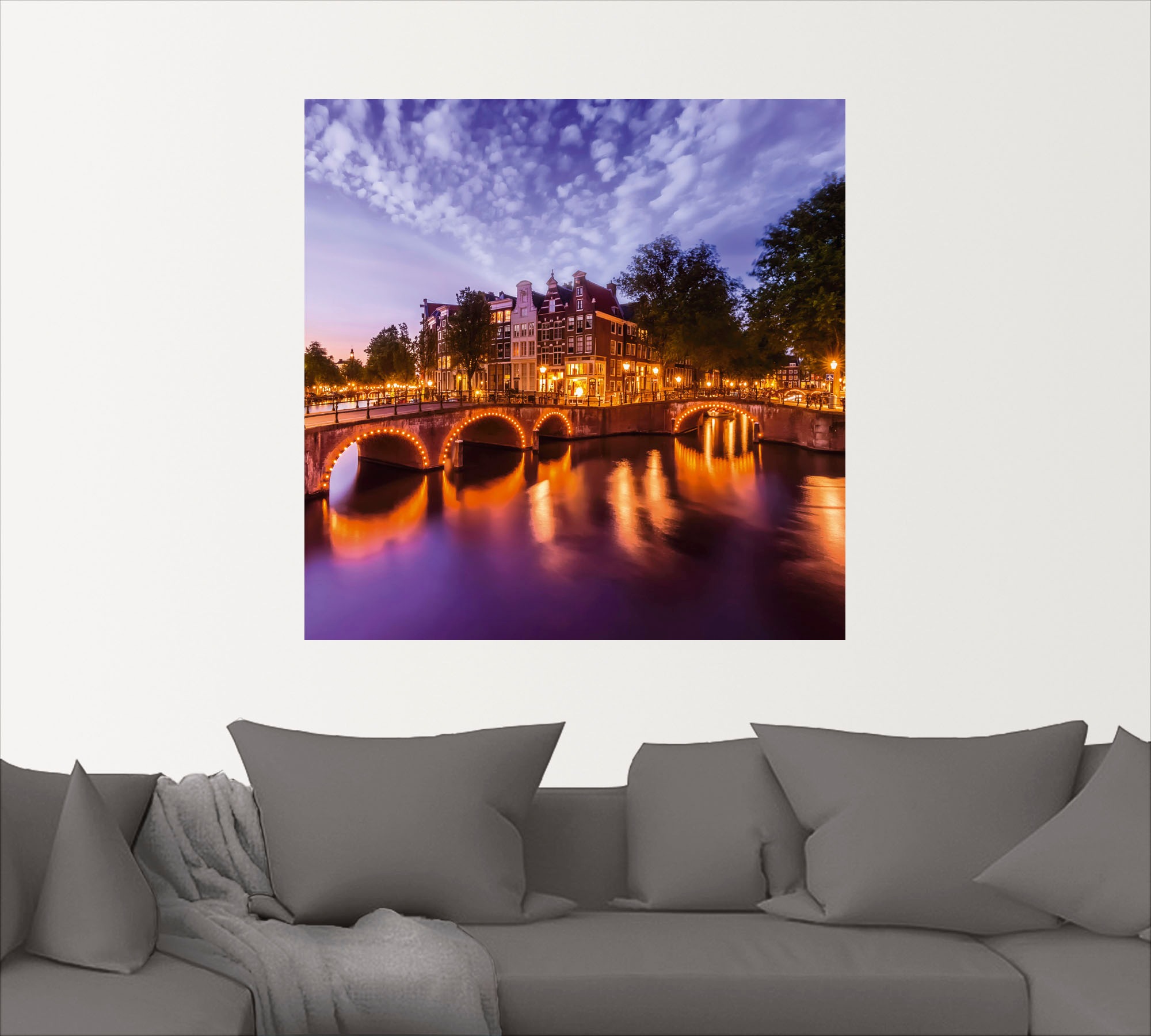 Artland Wandbild "Amsterdam Keizersgracht Leidsegracht", Niederlande, (1 St günstig online kaufen