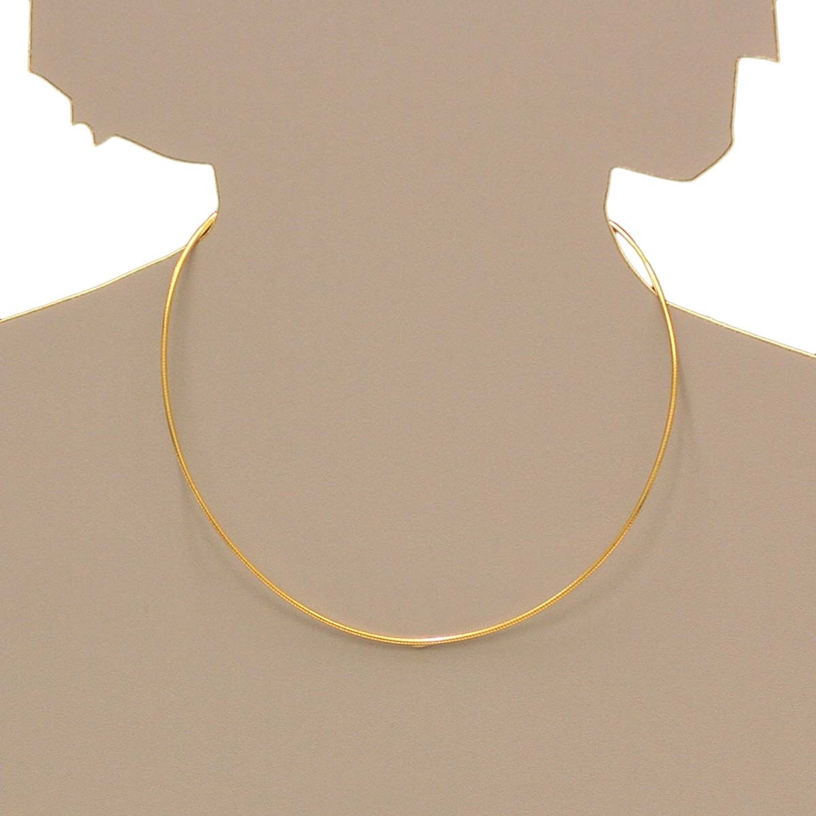 OSTSEE-SCHMUCK Halsreif »- Omega 1,4 mm - Silber 925/000, vergoldet -,«