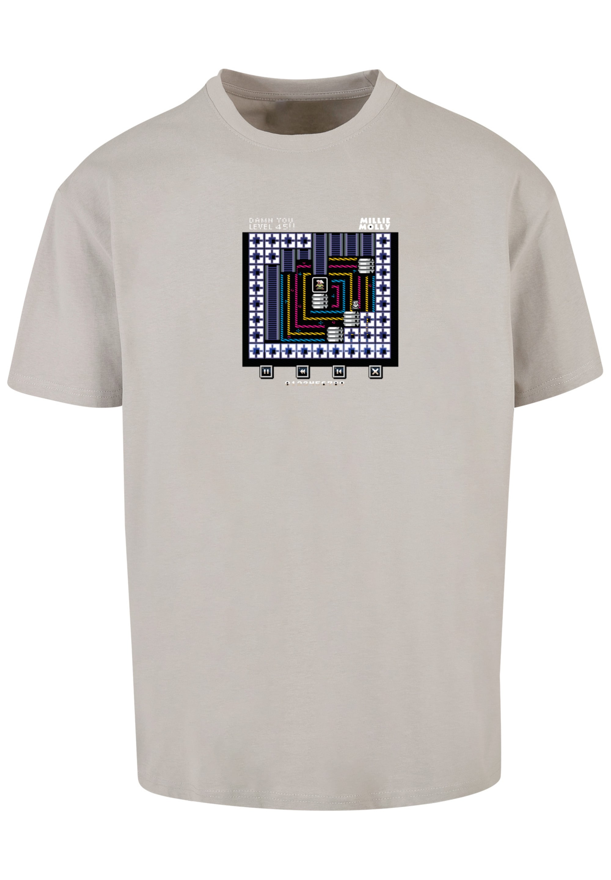 F4NT4STIC T-Shirt »Level 45 Millie Mollie C64 Retro Gaming«, Print