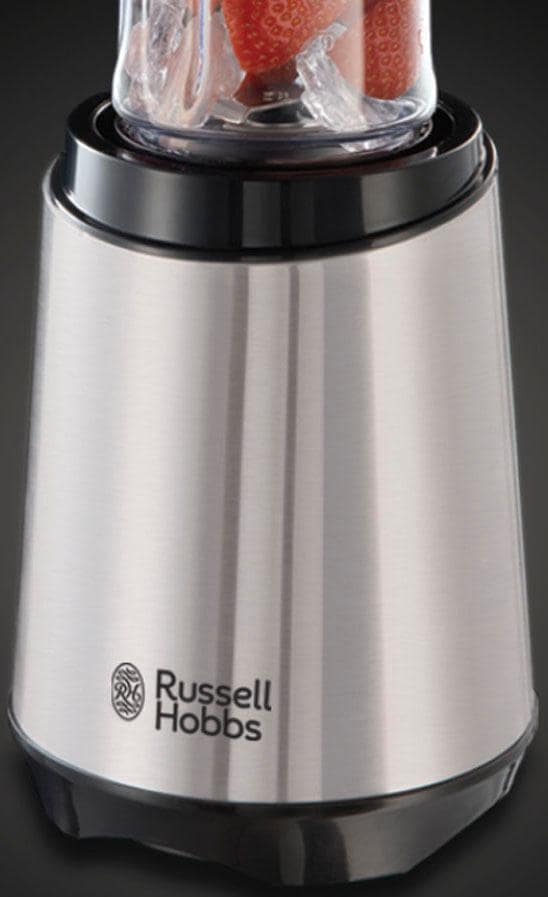 RUSSELL HOBBS Standmixer »Mix & Go Steel 23470-56«, 300 W, (Smoothie Maker) Edelstahl/schwarz, klein