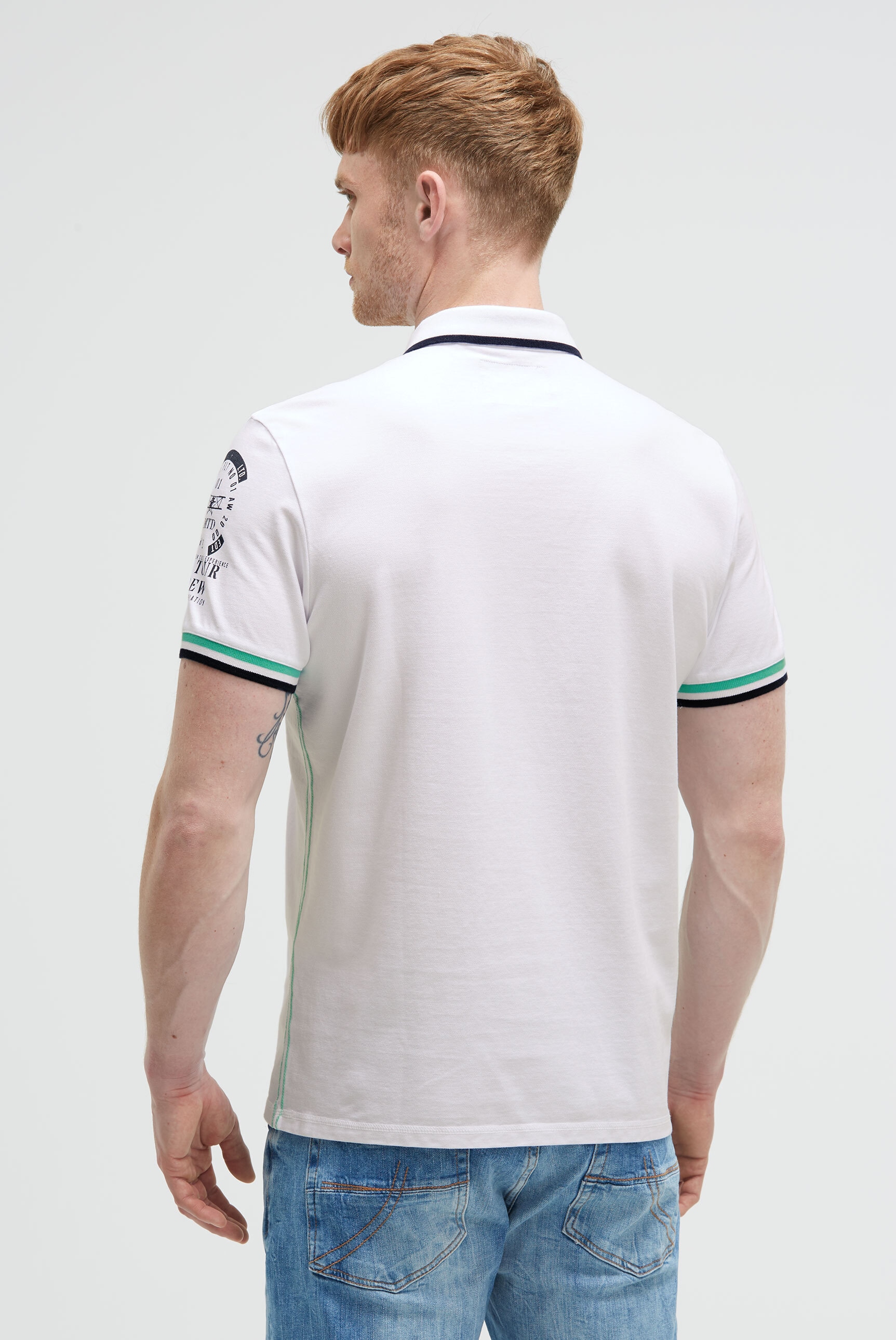 CAMP DAVID Poloshirt mit Kontrastnähten