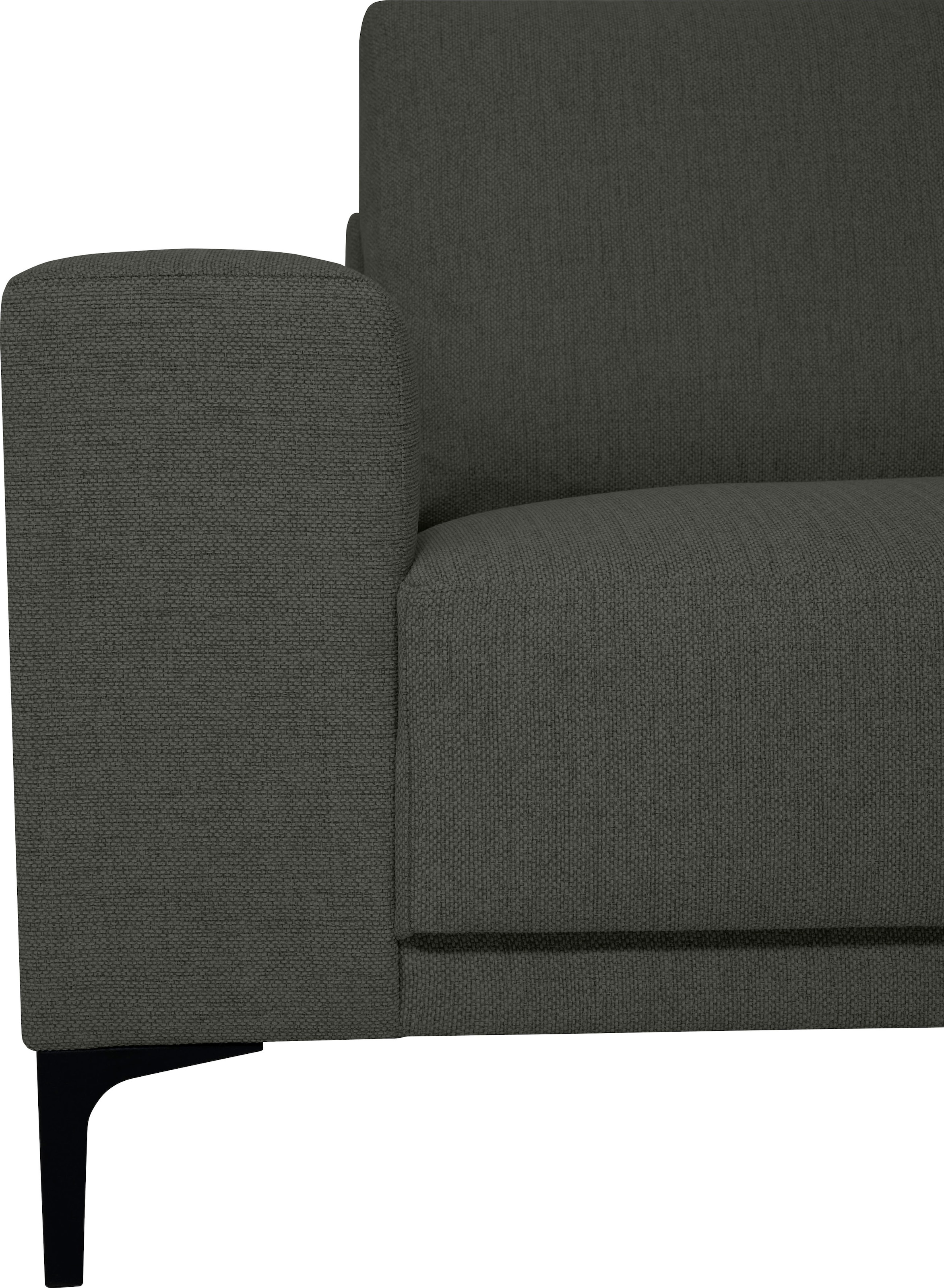 OTTO home Ecksofa »Xander, L-Form« Breite 280 cm, Soft-Touch Chenille, schwarze Metallfüße
