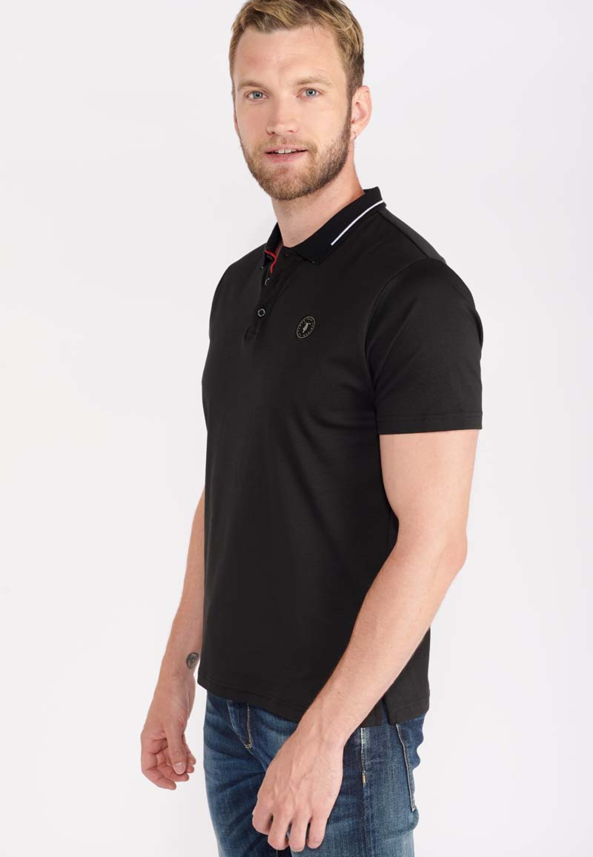 Le Temps Des Cerises Poloshirt »ARON«, mit trendigem Kontraststreifen
