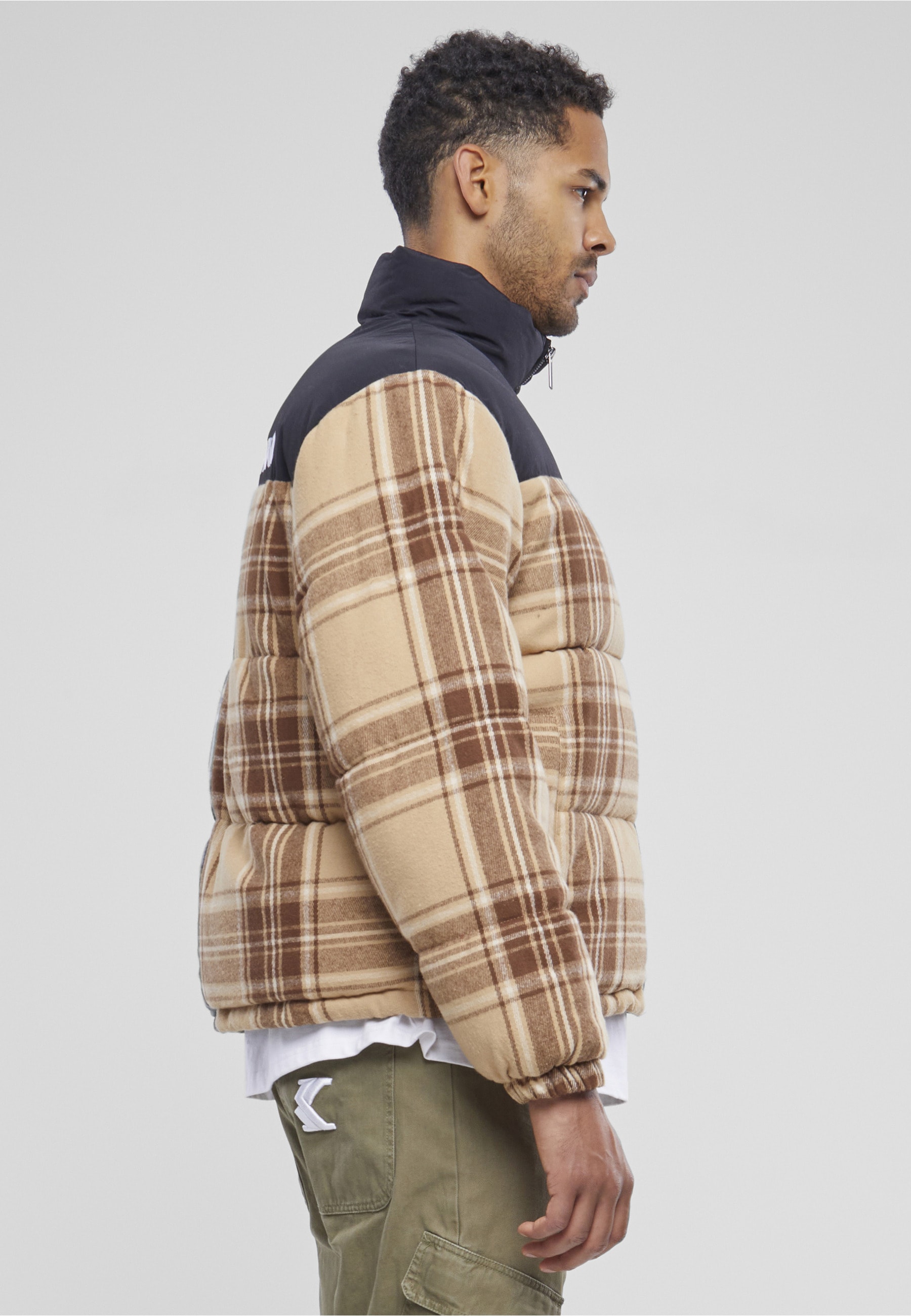 Karl Kani Winterjacke »Karl Kani Unisex KU233-007-1 KK OG Flannel Block Puffer Jacket« 1 Stk. tlg. ohne Kapuze