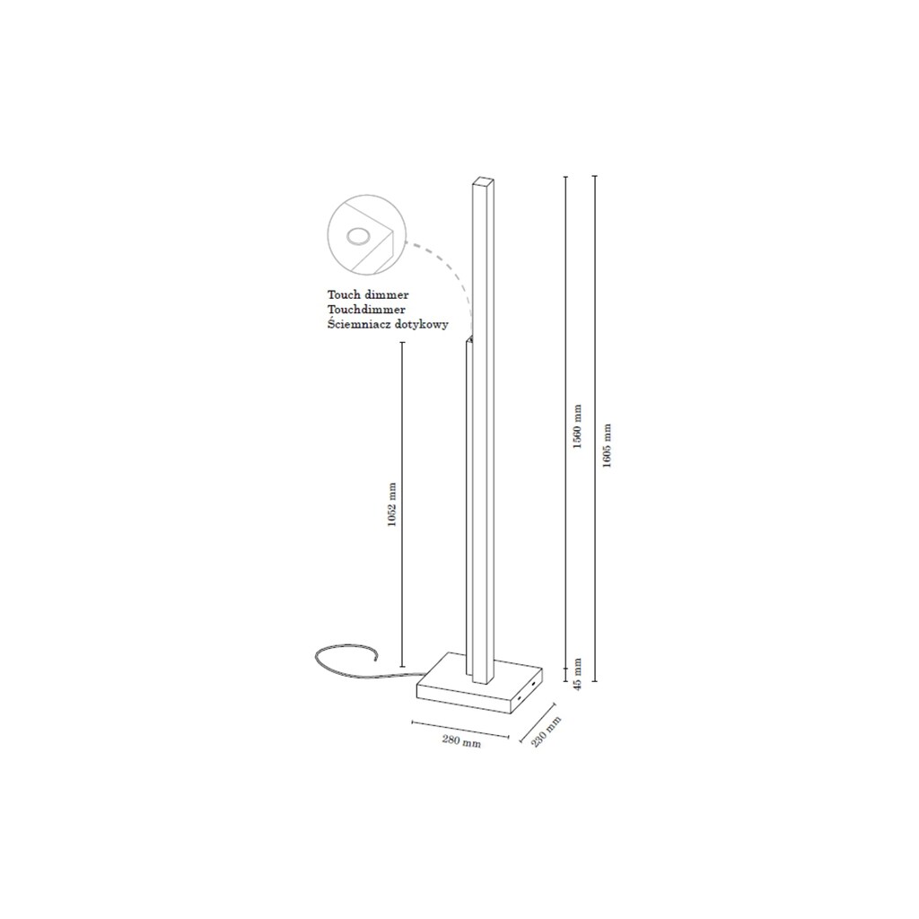 SPOT Light Stehlampe »SOHO«, 2 flammig-flammig