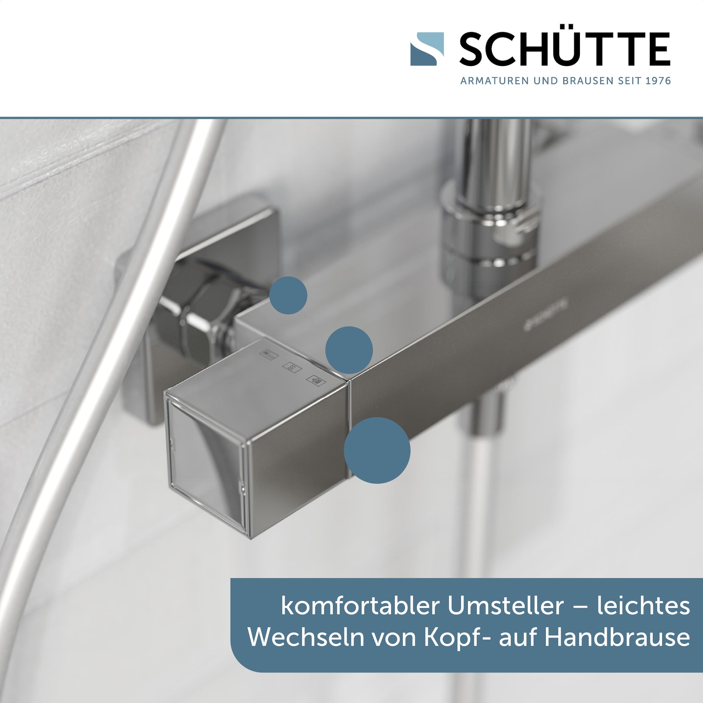 Schütte Duschbrause »TRENTO«, (Set), mit Thermostatarmatur, 3-fach verstellbar, Antikalk-Noppen