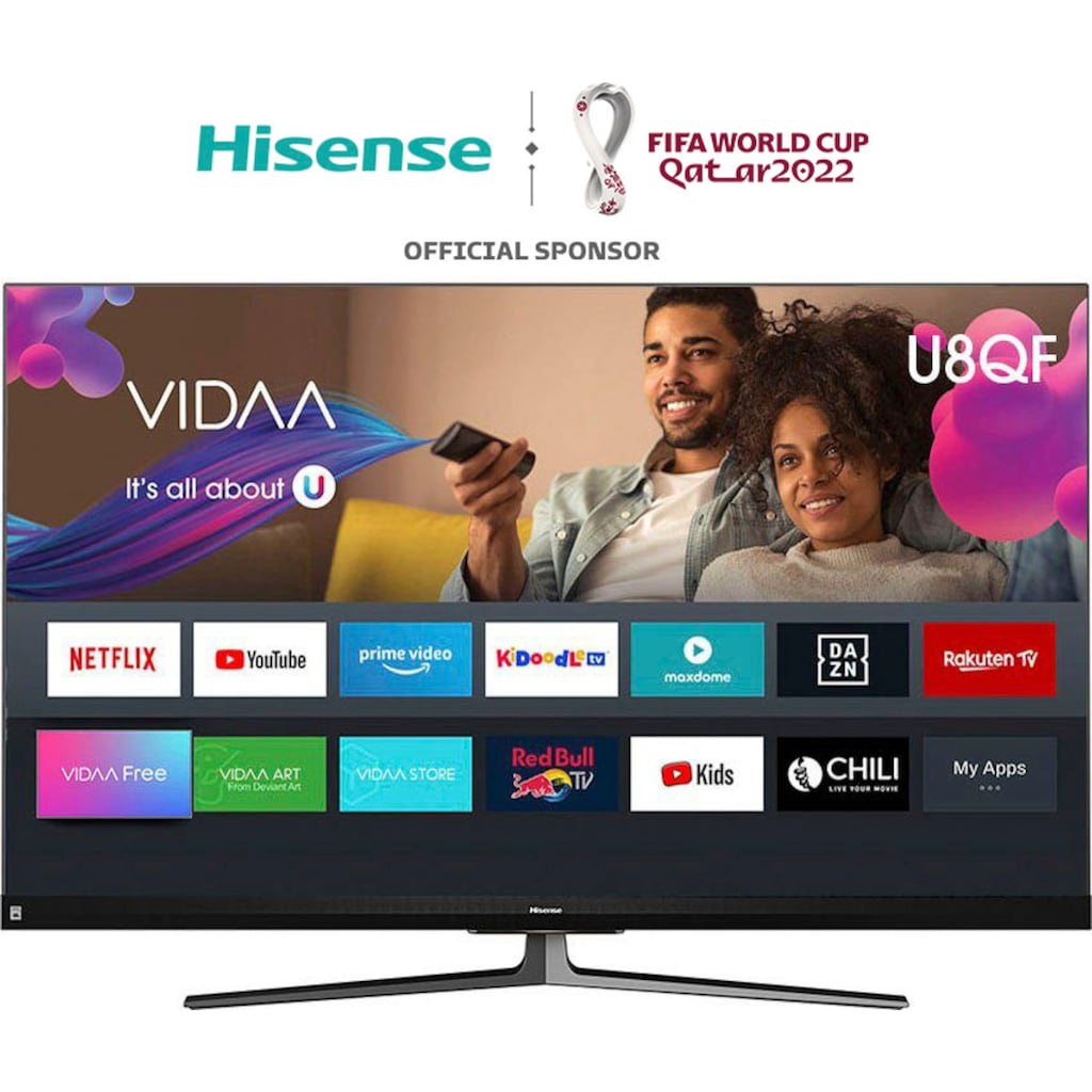 Hisense LED-Fernseher »65U8QF«, 164 cm/65 Zoll, 4K Ultra HD, Smart-TV, Quantum Dot Technologie, 120Hz Panel, JBL sound, Alexa Built-in