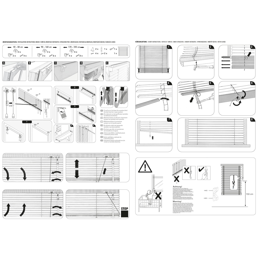 my home Jalousie »Aluminium-Jalousie zum Klemmen«, (1 St.), Bestseller mit über 900 4,5-Sterne-Bewertungen, mit Klemmhalter