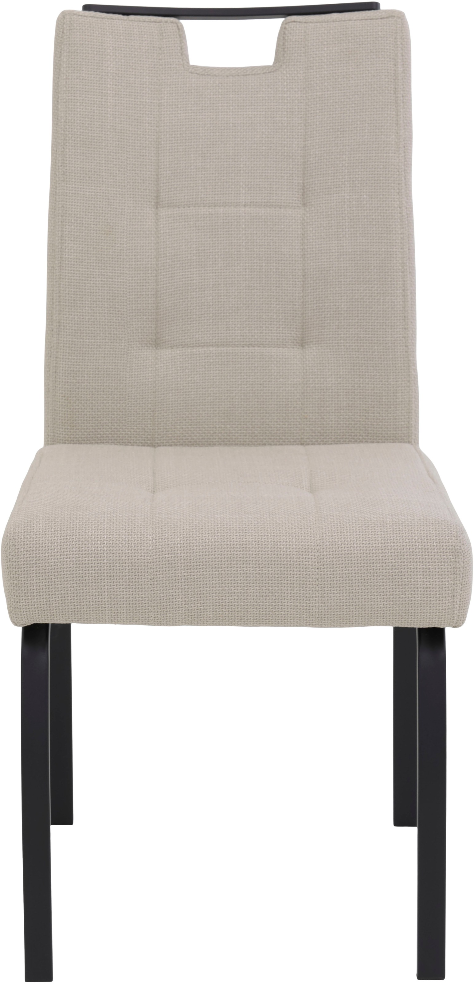 HELA 4-Fußstuhl »LINZ, Esszimmerstuhl, Komfortstuhl«, (Set), 2 St., Microfaser-Webstoff, XL-Sitz,elegante Griffleiste,Komfortsitz mit Federkern,140kg belastbar