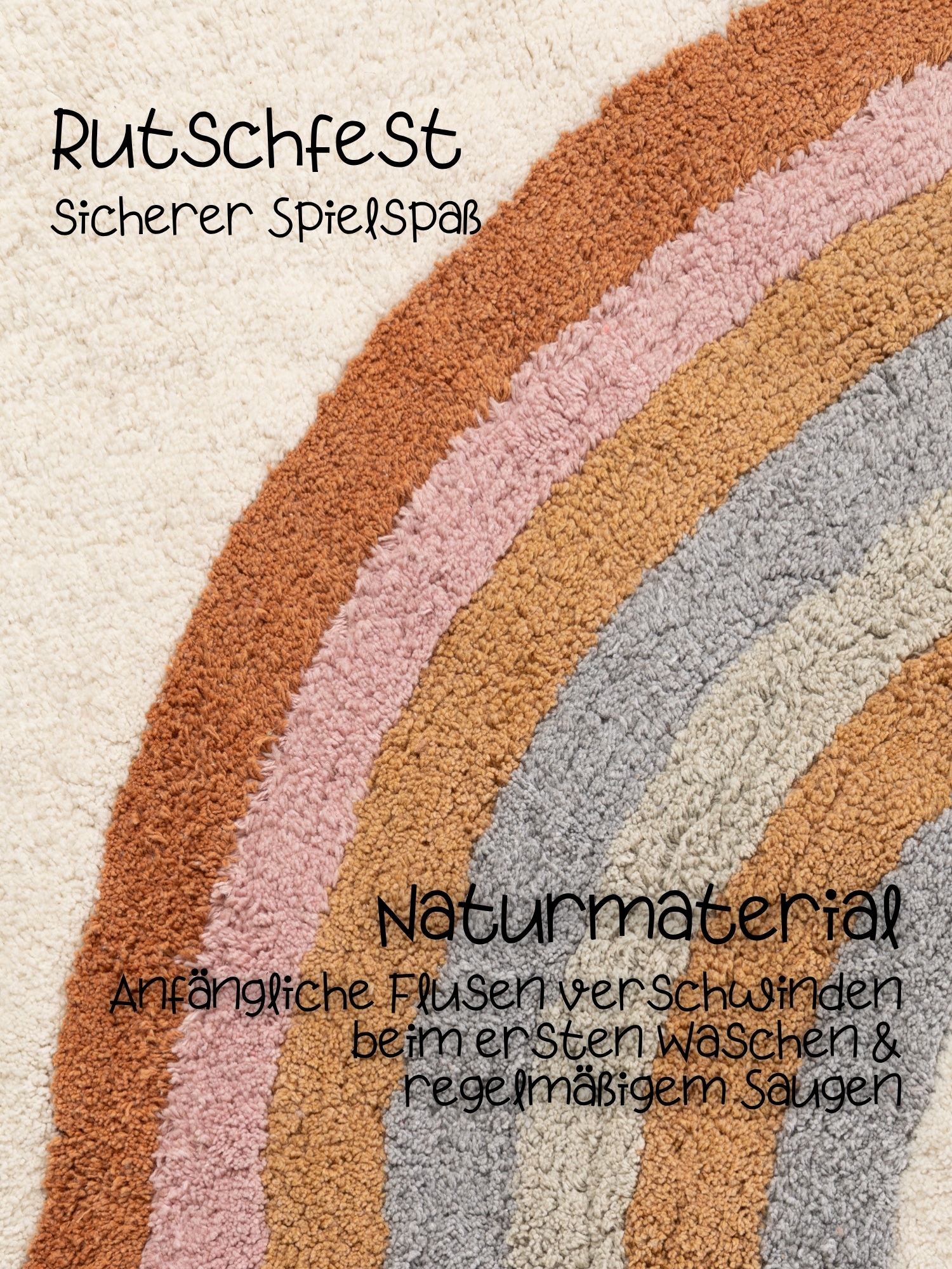 HANSE Home Kinderteppich »Petite Melodie« rechteckig 10 mm Höhe Waschbar, Handgemacht, Weich, Rutschfest, Spielteppich Kinderzimmer