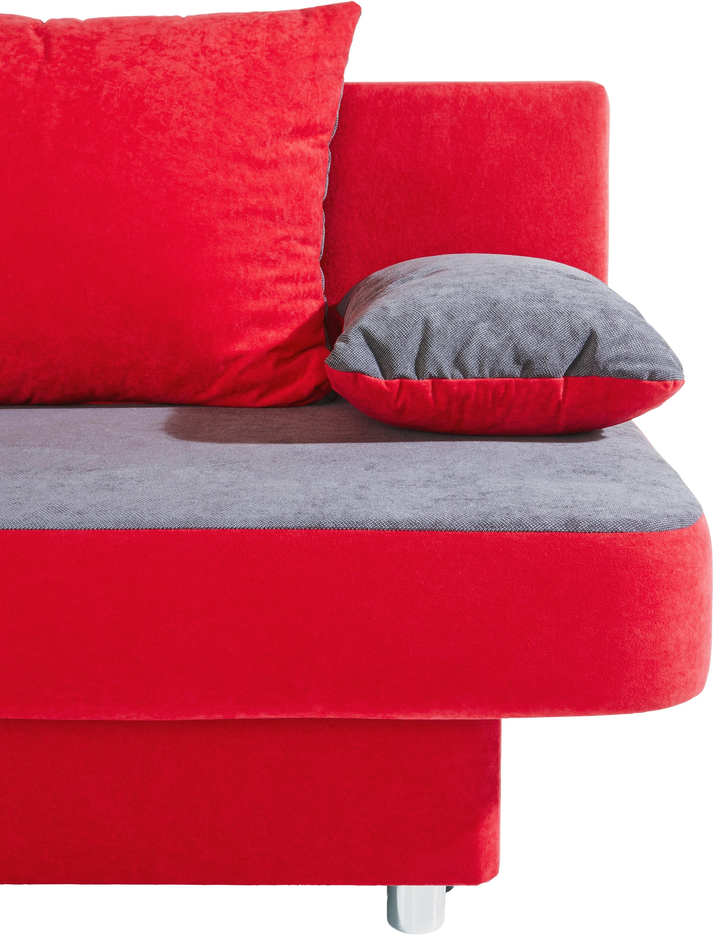COLLECTION AB Schlafsofa »Ulla inkl. Bettfunktion und Bettkasten«, Schlafsofa,Bettfunktion,Bettkasten,inkl. Rückenkissen,Armlehnekissen