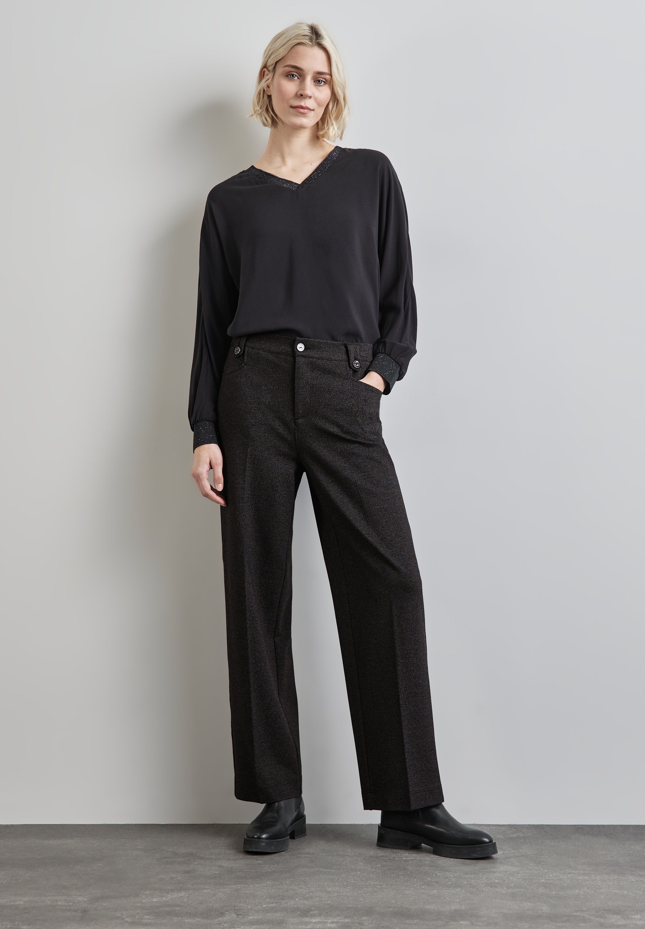STREET ONE Stoffhose, High Waist
