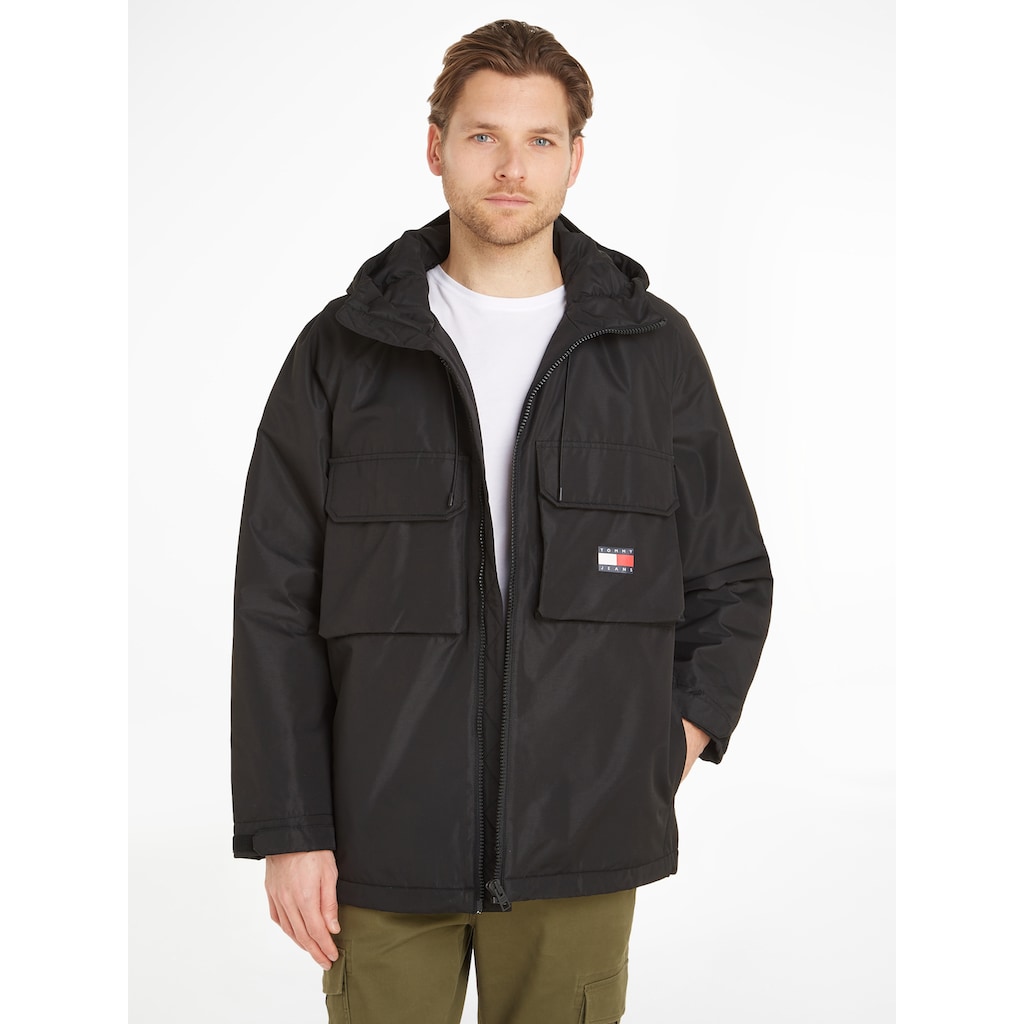 Tommy Jeans Parka »TJM FLEECE LINED SHELL JACKET«, mit Kapuze