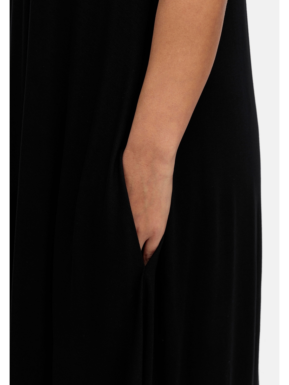 Sheego Shirtkleid »Große Größen«, mit Zipfelsaum und Lochstickerei