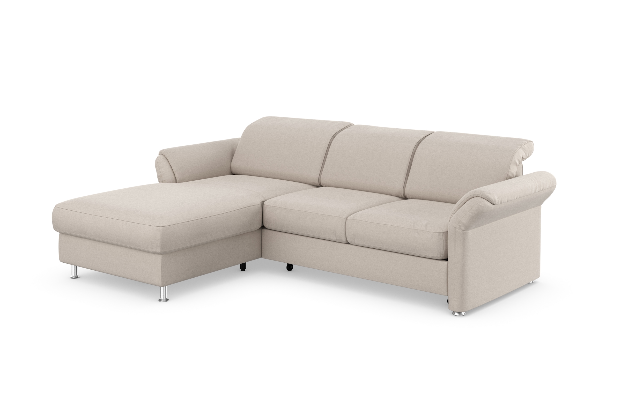 sit&more Ecksofa »Apulia L-Form«, wahlweise Bettfunktion, Bettkasten und Kopf- und Armteilverstellung