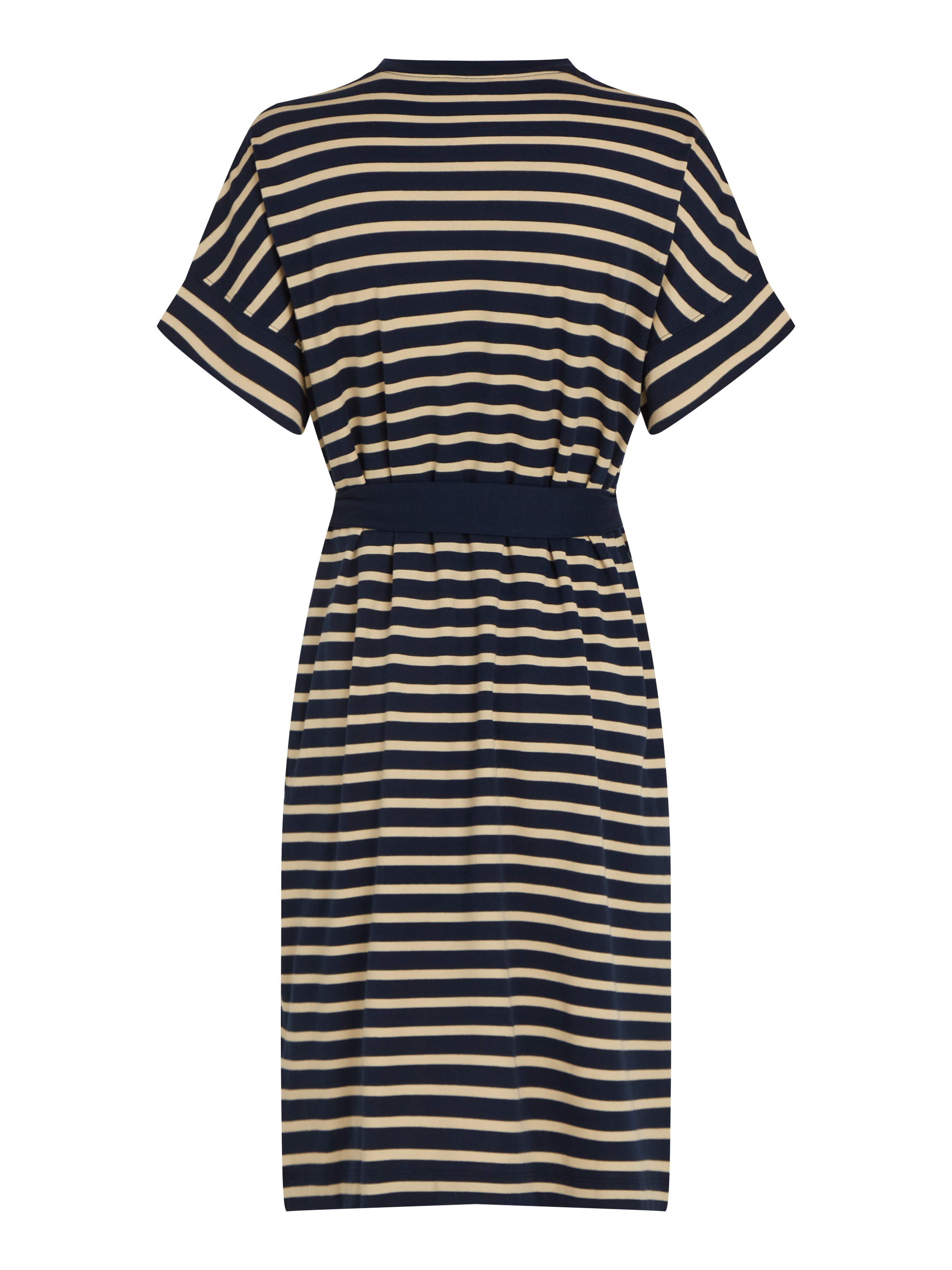 Tommy Hilfiger A-Linien-Kleid »COTTON INTERLOCK SHORT DRESS«, mit Bindeband