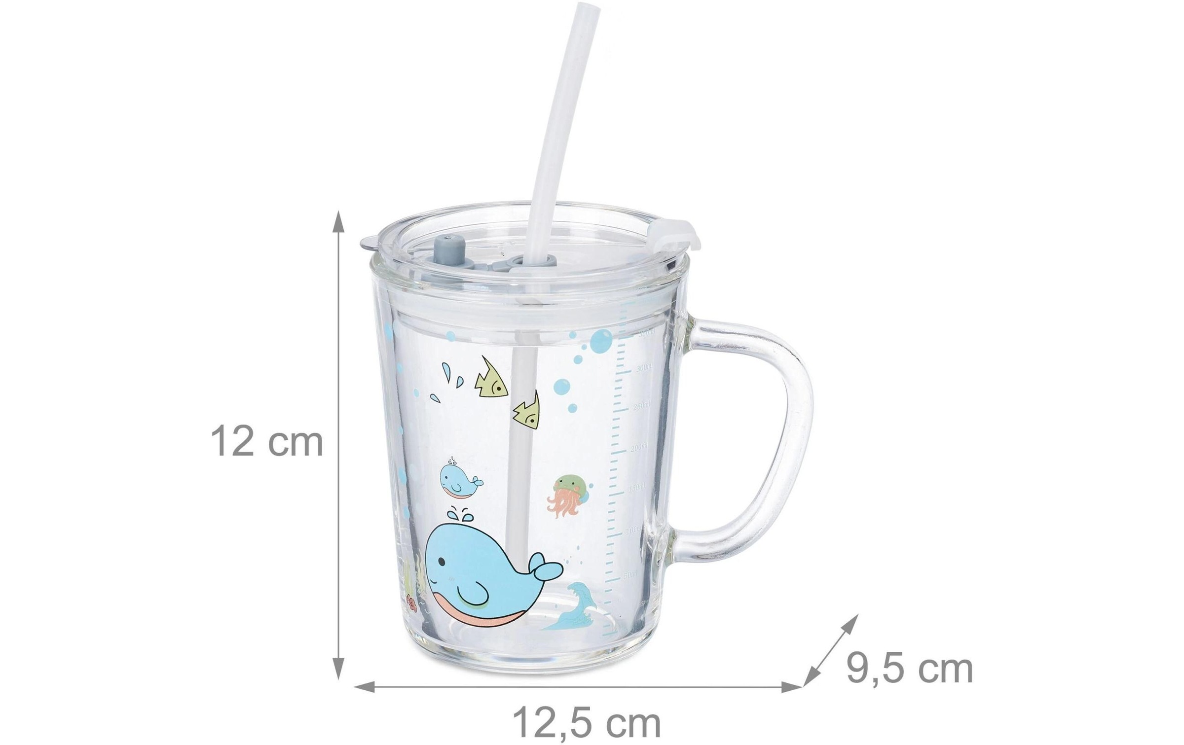 relaxdays Kinderbecher »Wal 2 Stück 400 ml«