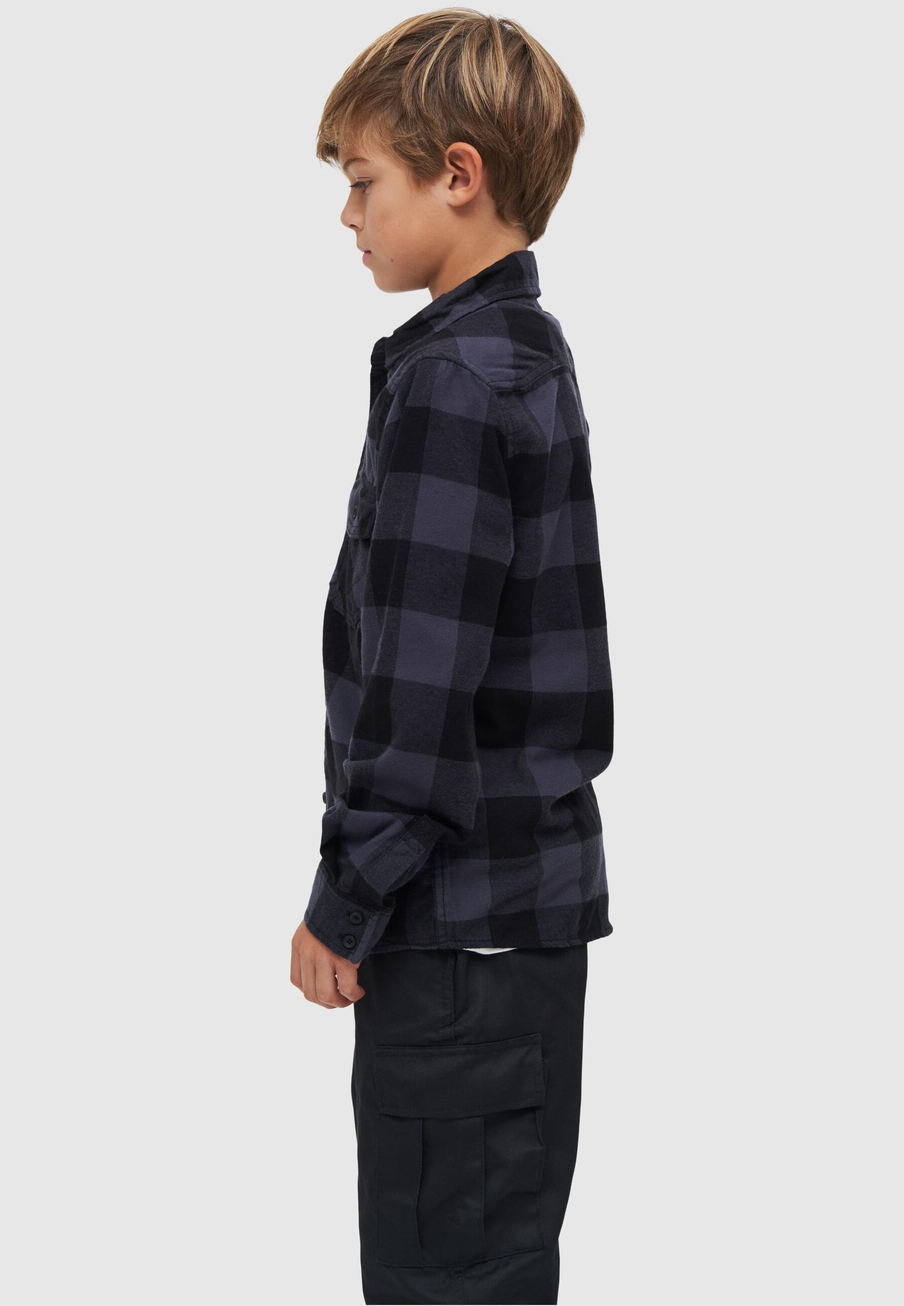 Checkshirt | tlg.) Kids«, »Unisex (1 BAUR Friday Brandit Black Langarmhemd
