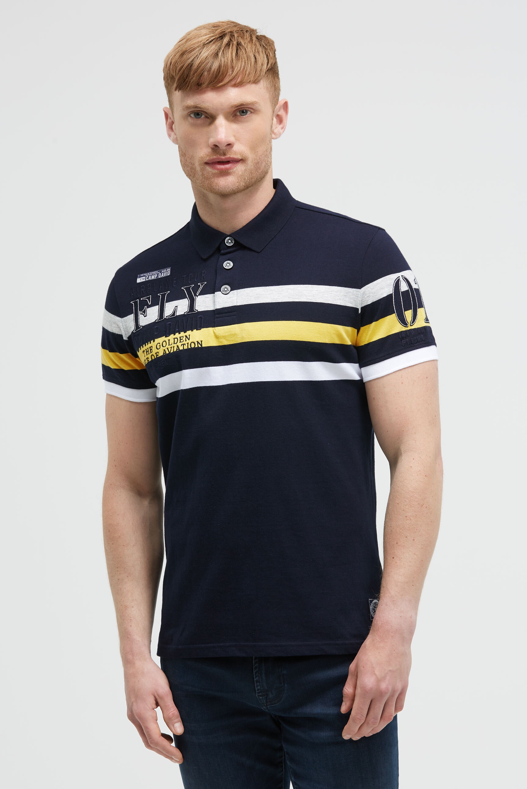 CAMP DAVID Poloshirt mit Baumwolle günstig online kaufen