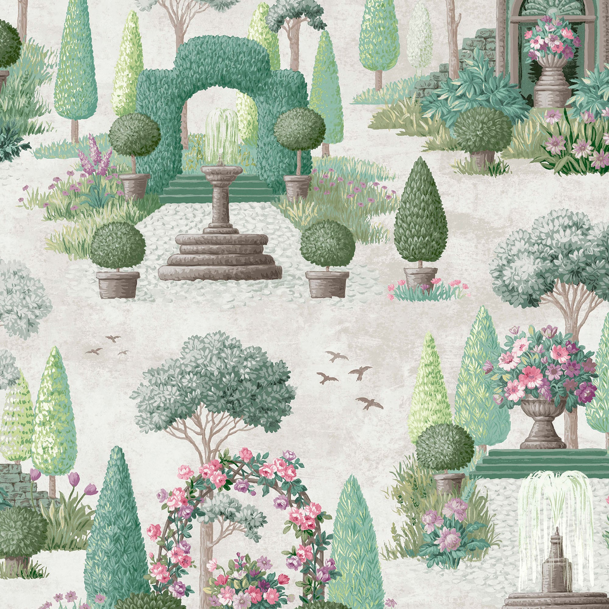 LAURA ASHLEY Vliestapete »Naunton Folly«, geblümt, 10mx52cm (ca. 5m2)