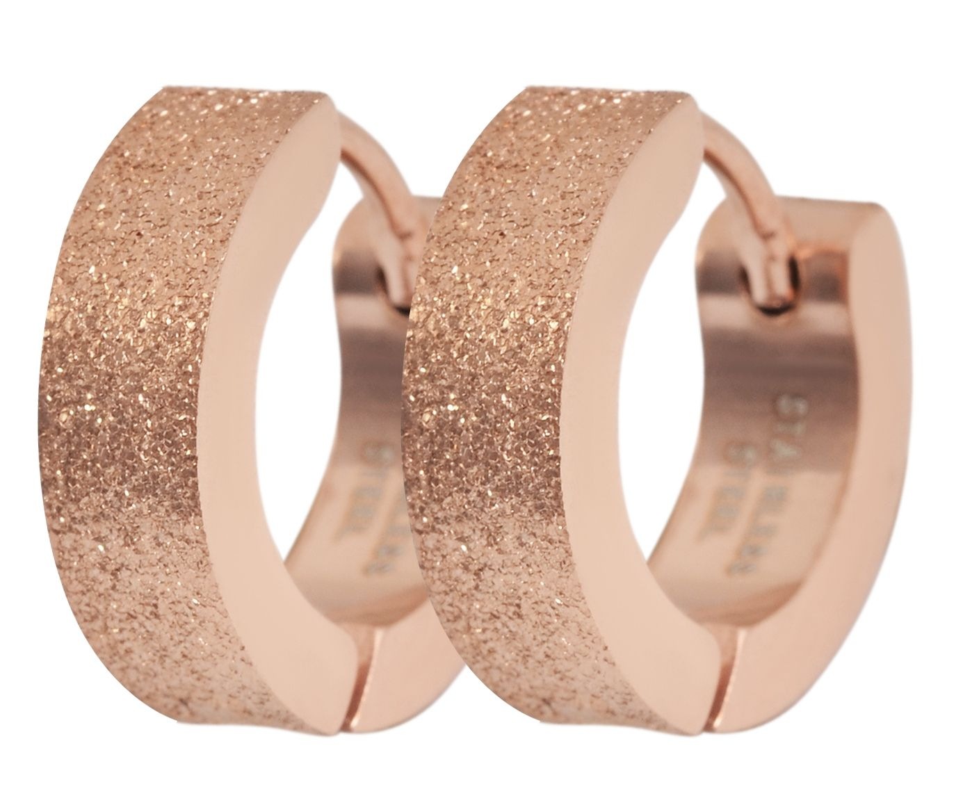 ADELIA ́S Damen Klappcreolen "Damen Ohrringe – Klappcreole aus Edelstahl"gold, Edelstahl, Ohrringe, Ideal als Geschenk für besondere Anlässe