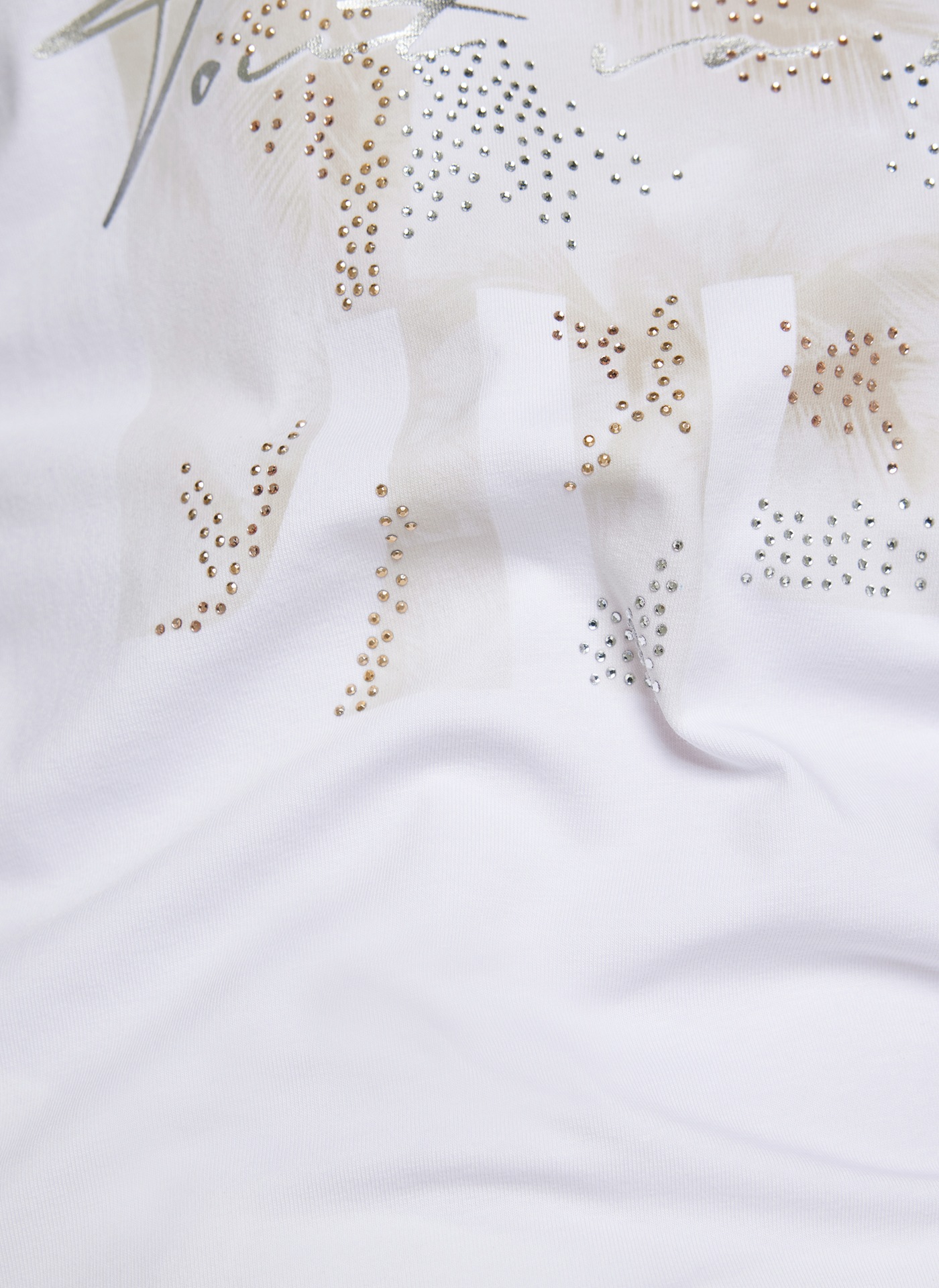 Rabe Rundhalsshirt, mit Glitzer-Print und Stretch
