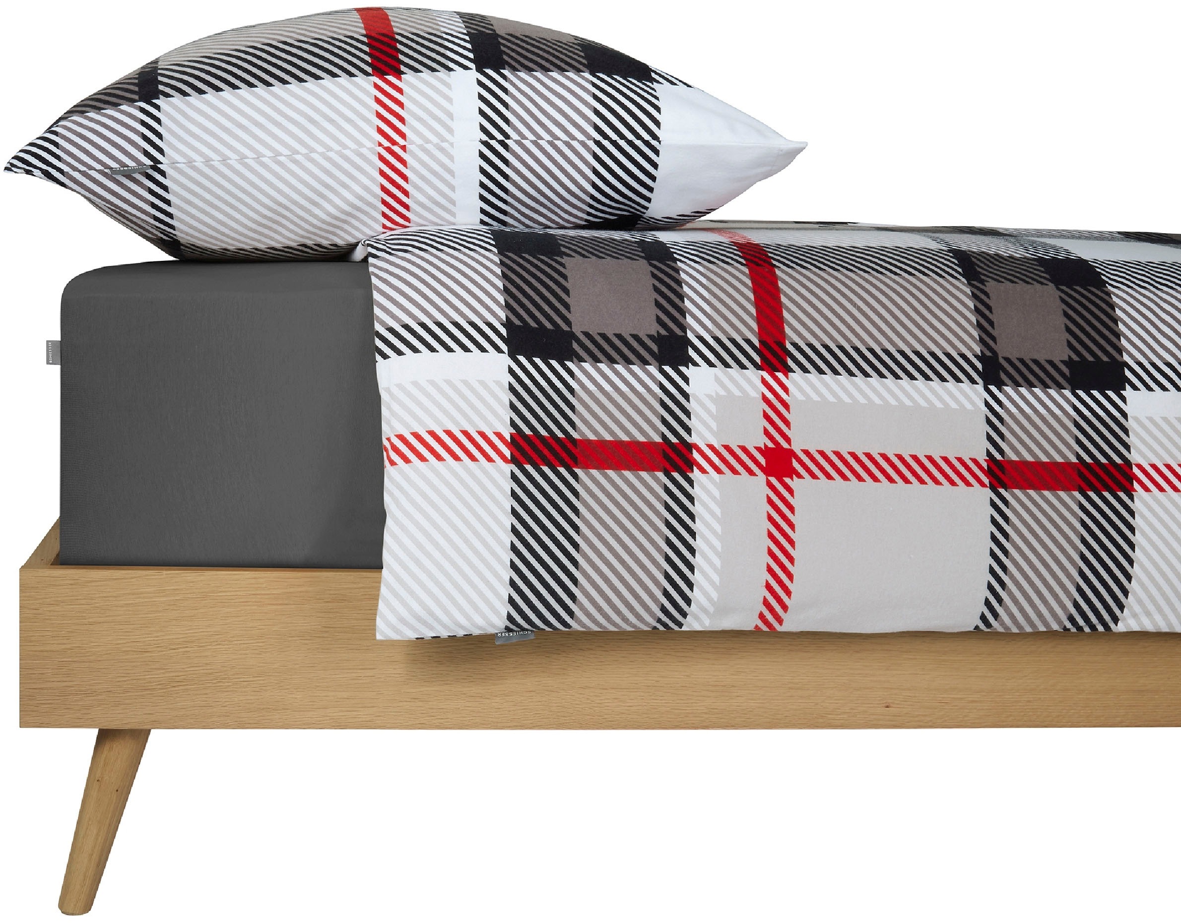 Schiesser Bettwäsche "Talisa aus weicher Baumwolle in karierter Optik" 2 St günstig online kaufen