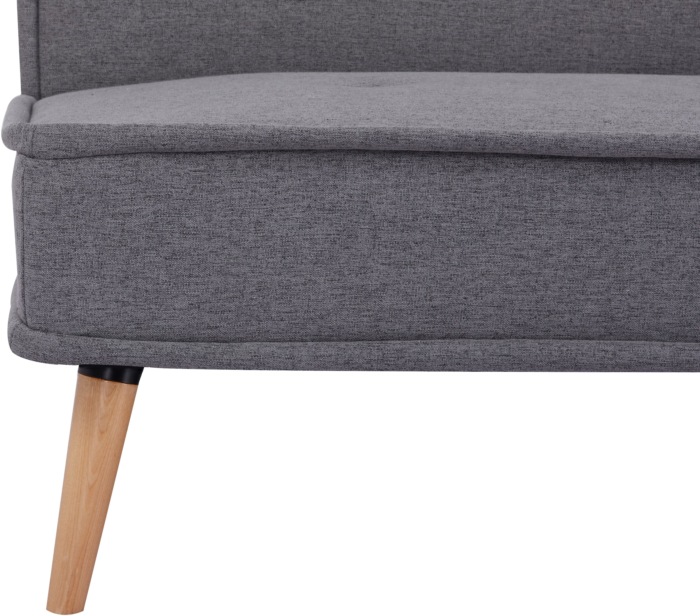 INOSIGN Schlafsofa »ARBON,183cm, klappbarer 3-Sitzer mit verstellbarer Rückenlehne und«, Bettfunktion, Webstoff und Kunstleder