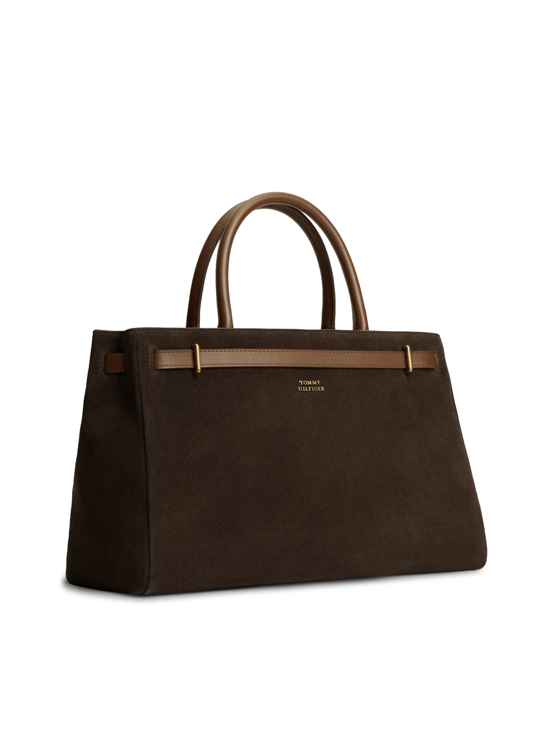 Tommy Hilfiger Handtasche »AMERICAN ICON TOTE SUEDE« Damen Umhängetasche, Schultertasche mit TH-Schmuckschloss