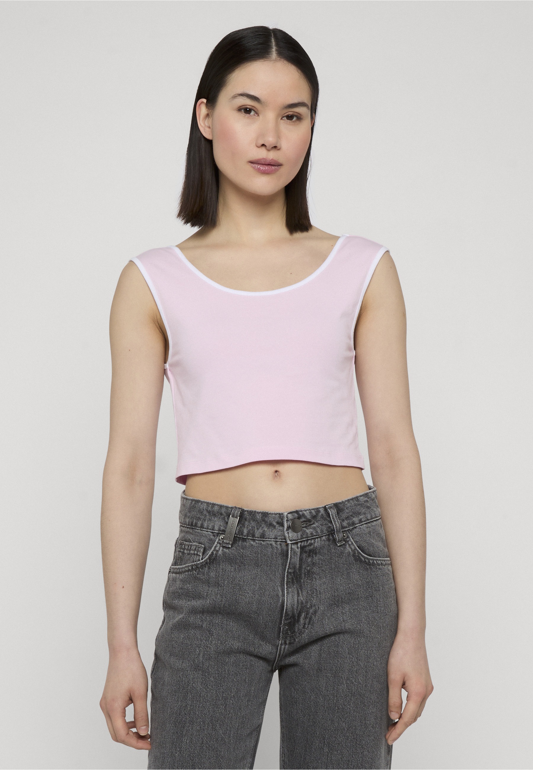 URBAN CLASSICS T-Shirt »Urban Classics Ladies Contrast Cropped Top« 1 Stk.