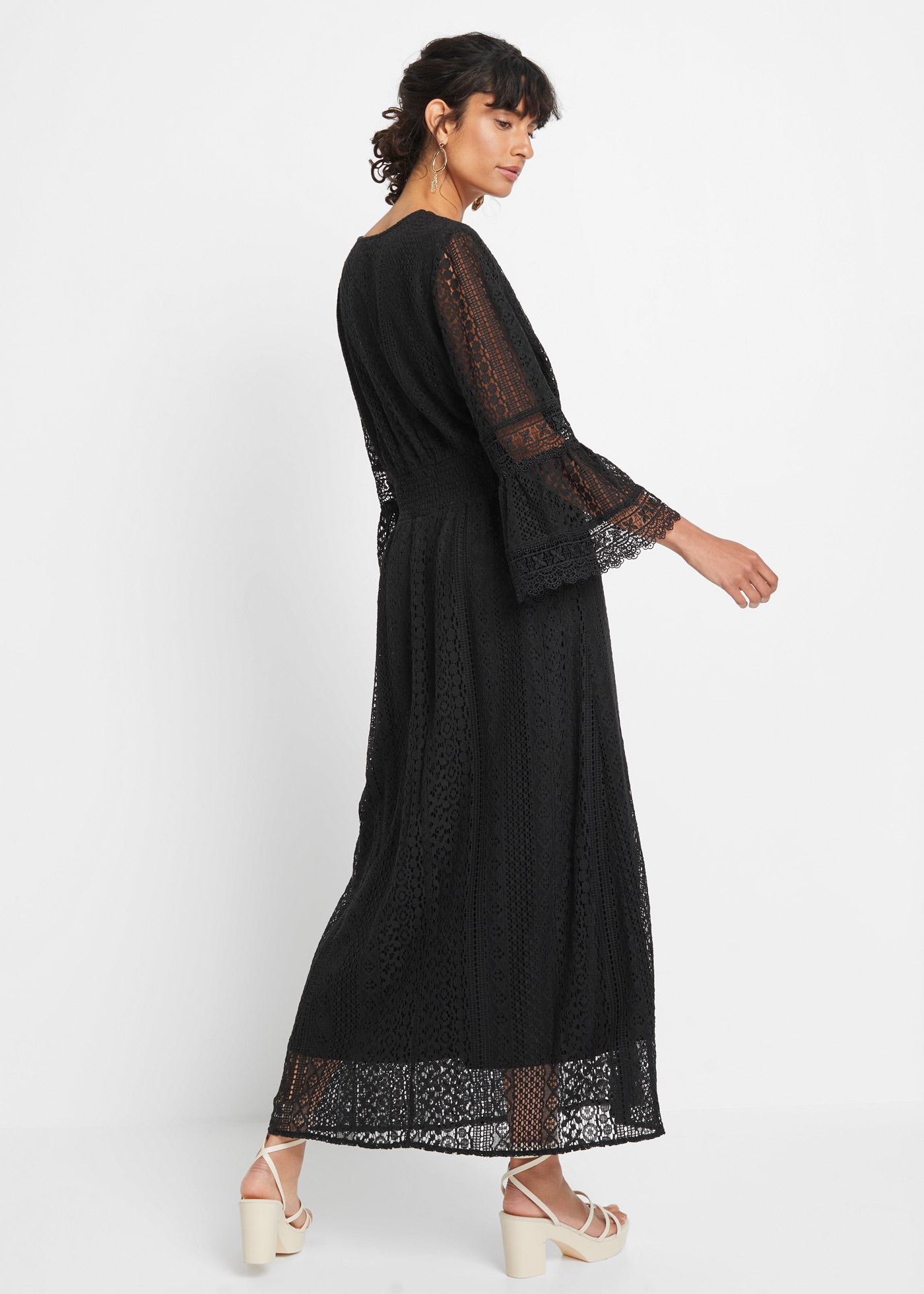 bonprix Maxikleid für Frühjahr und Sommer, aus Baumwolle, feminin geschnitten