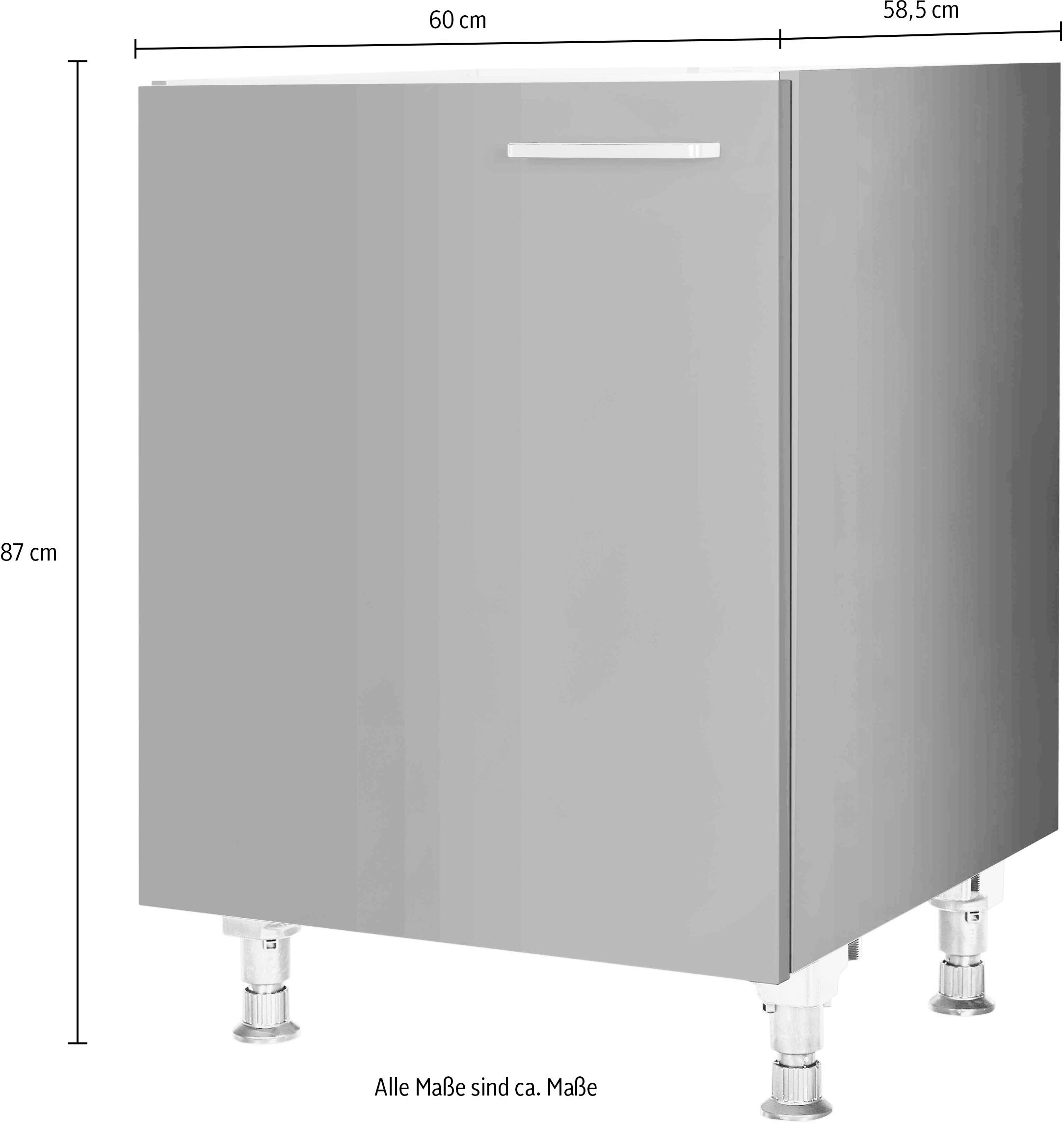 nobilia® Spülenschrank »"Touch", Ausrichtung wählbar, vormontiert, in den Breiten«, 45 und 60 cm, mit höhenverstellbaren Sockelfüßen