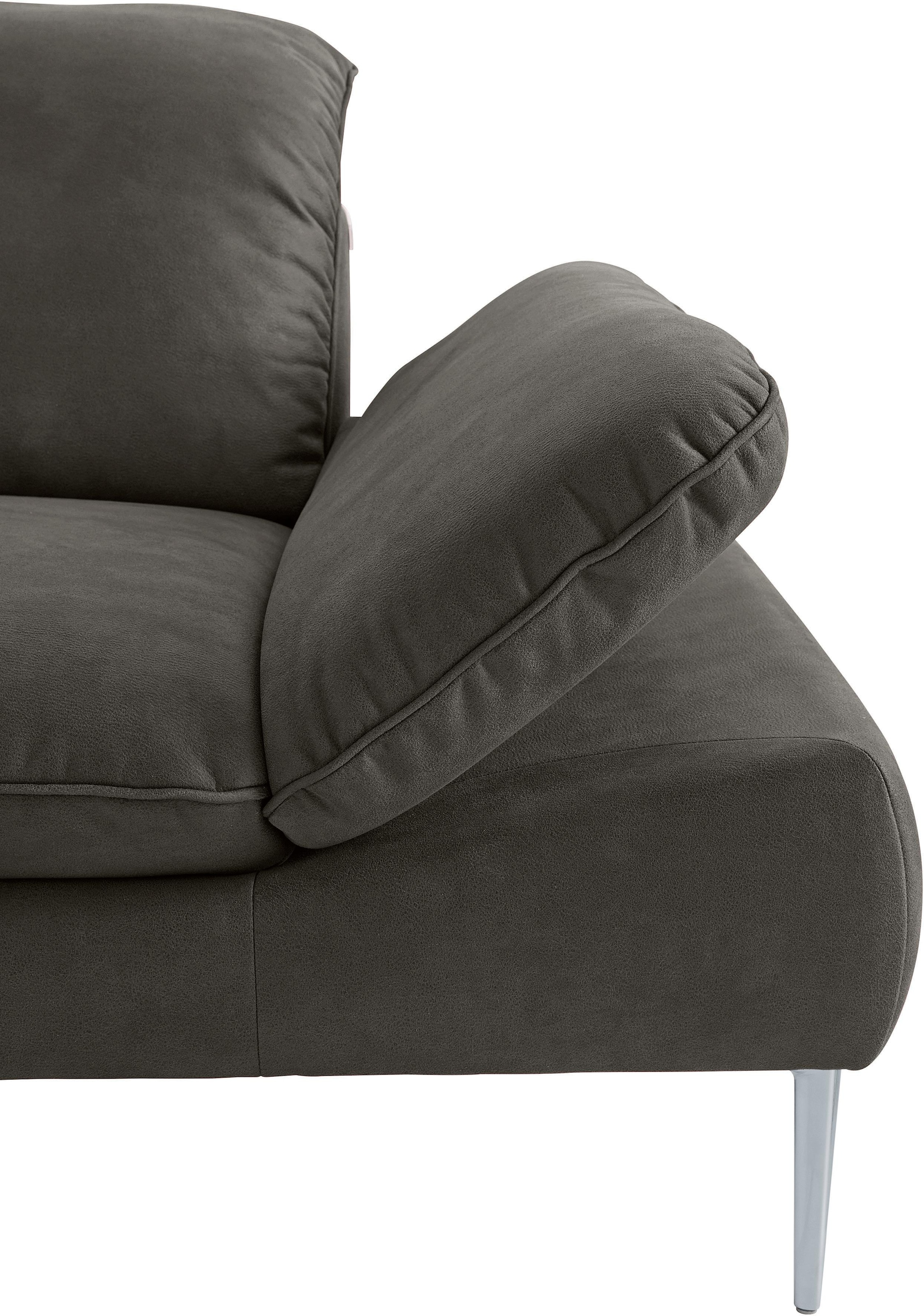 W.SCHILLIG Ecksofa »enjoy&MORE, Designsofa, elegant und bequem, L-Form«, mit Sitztiefenverstellung, Füße silber matt, Breite 310 cm