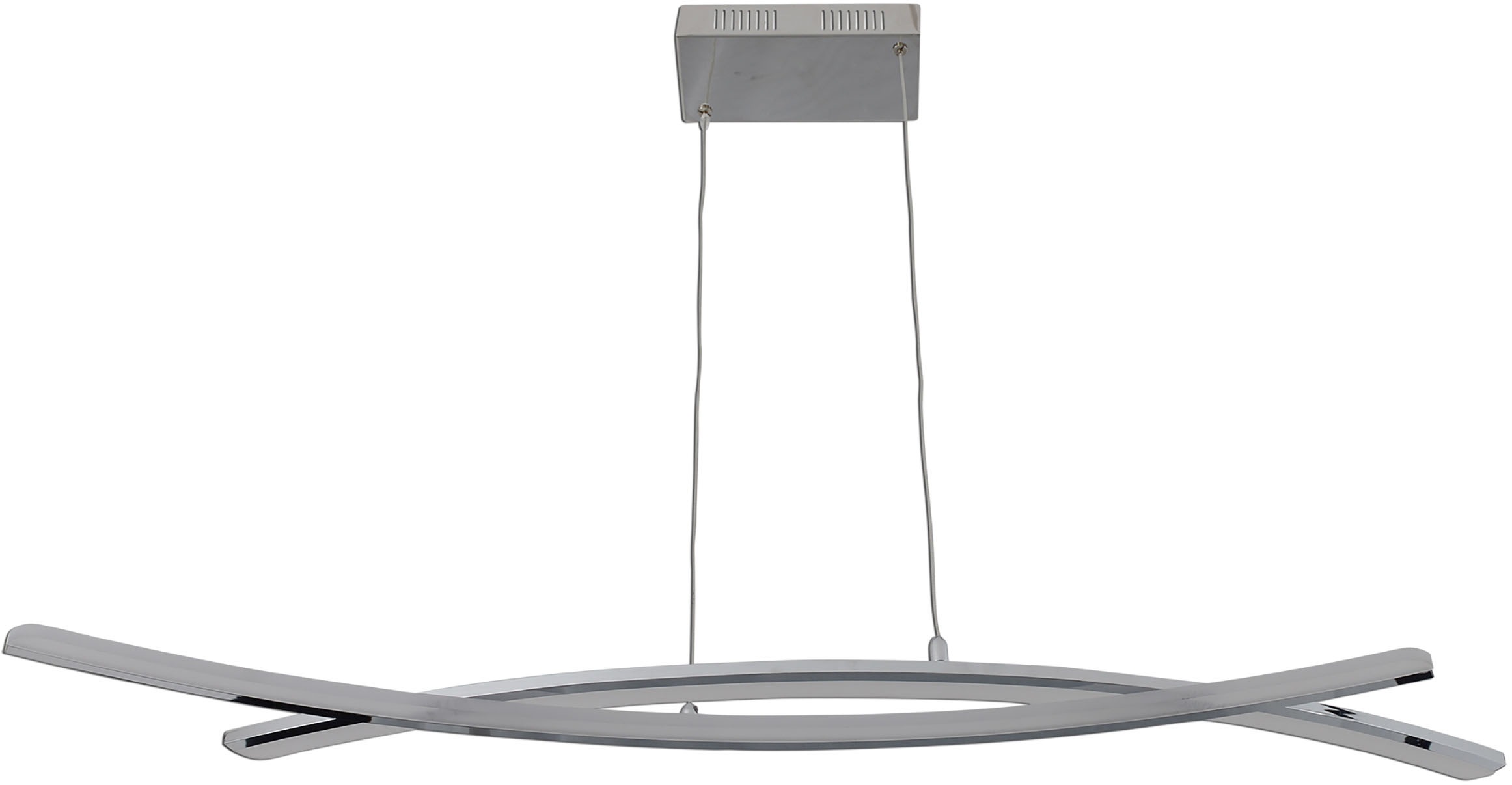 näve LED Pendelleuchte »Theo«, 1 flammig, Leuchtmittel LED-Modul | LED fest integriert, chromfarben, dimmbar mit Phasenan- und -abschnitt Dimmer, L: 72cm