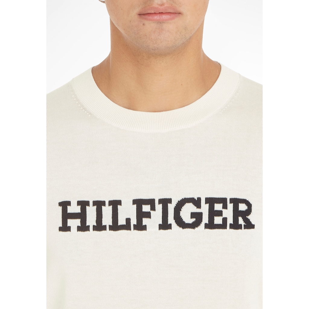 Tommy Hilfiger Strickpullover »MONOTYPE GRAPHIC CREW NECK«