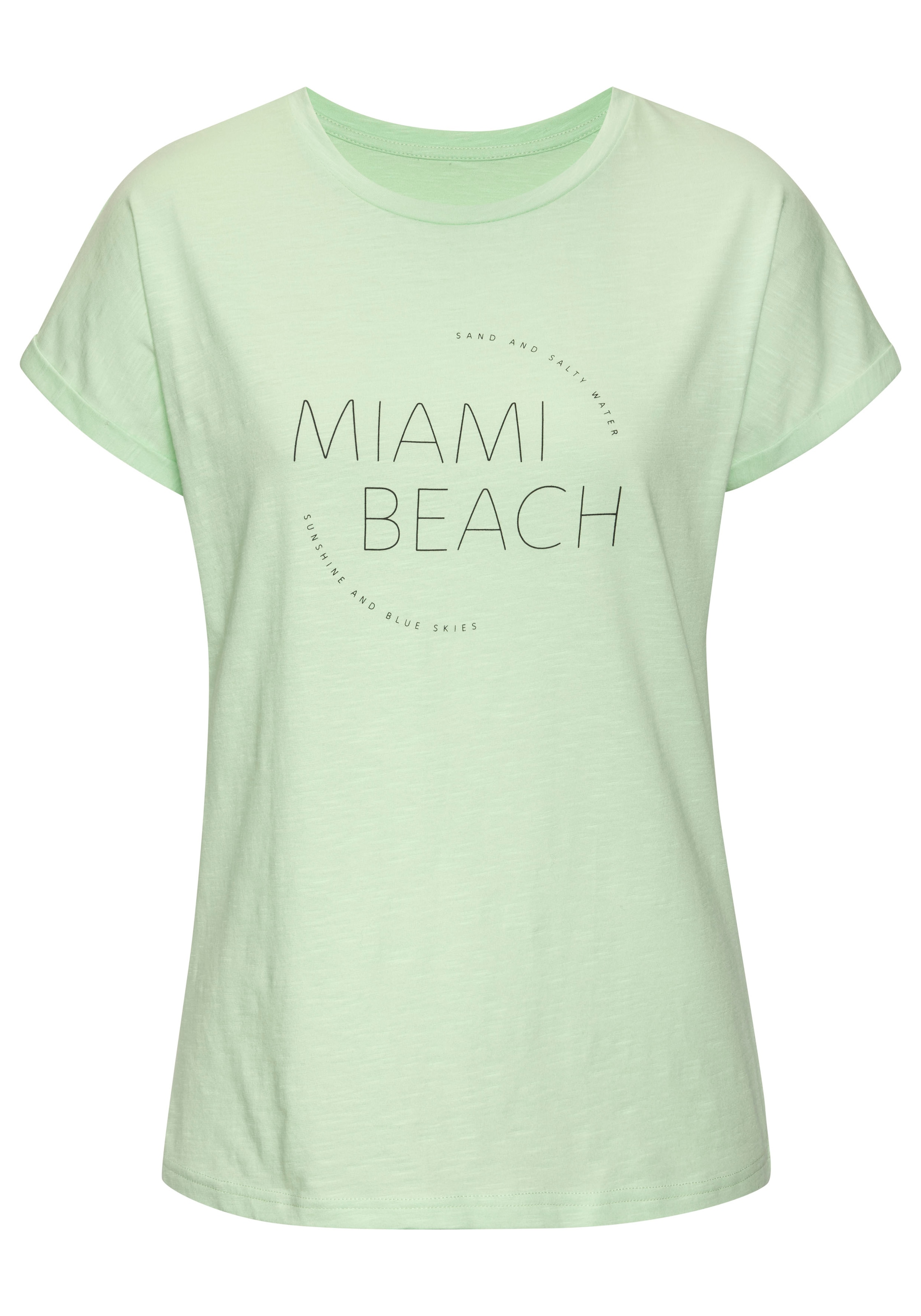 Vivance T-Shirt »mit modischem Frontprint«, aus weicher Baumwoll-Qualität