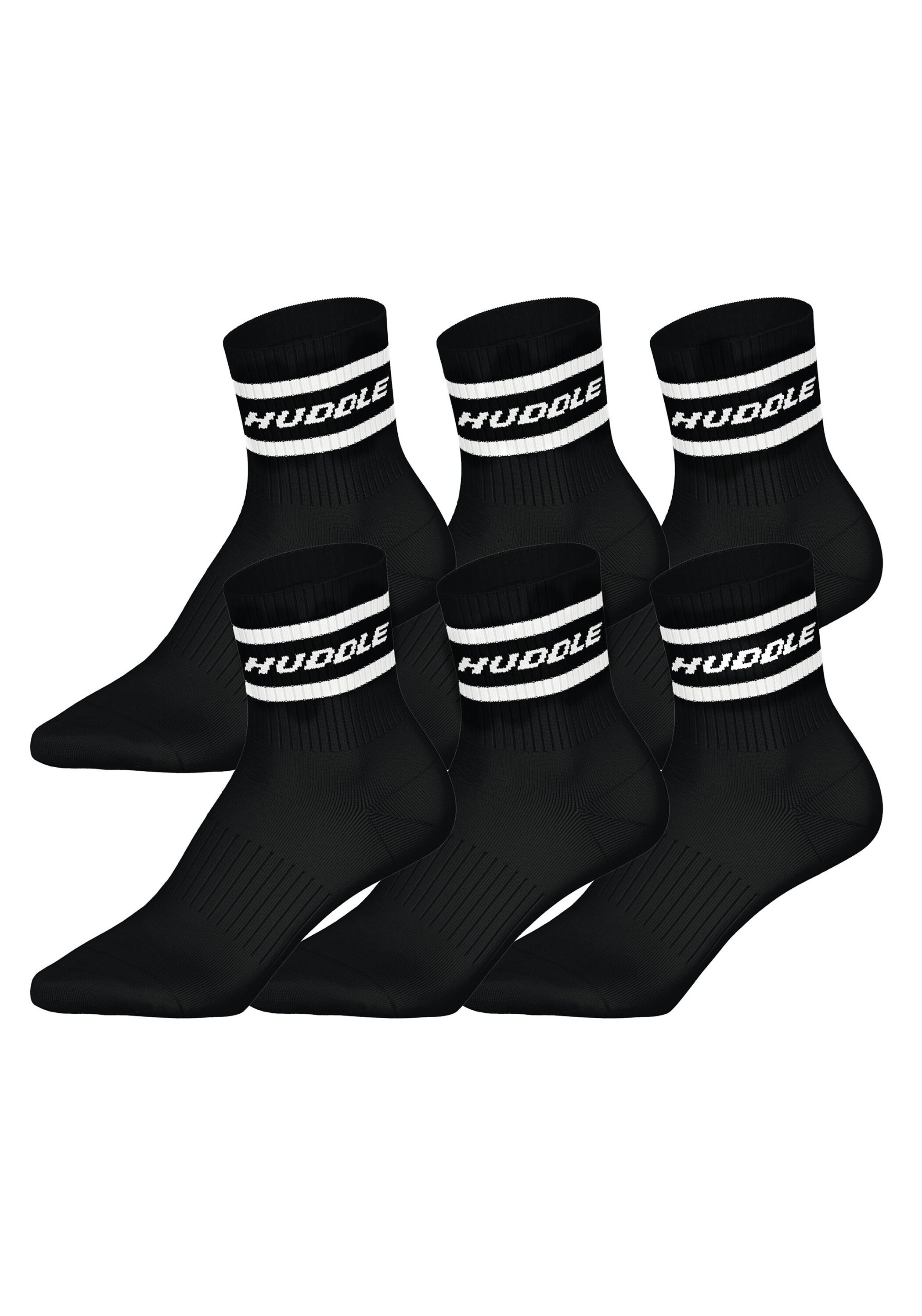 HUDDLE Kurzsocken "Socken HUDDLE 6pk Short Crew Socks Stripe 6er Pack" 6 Paar tlg.