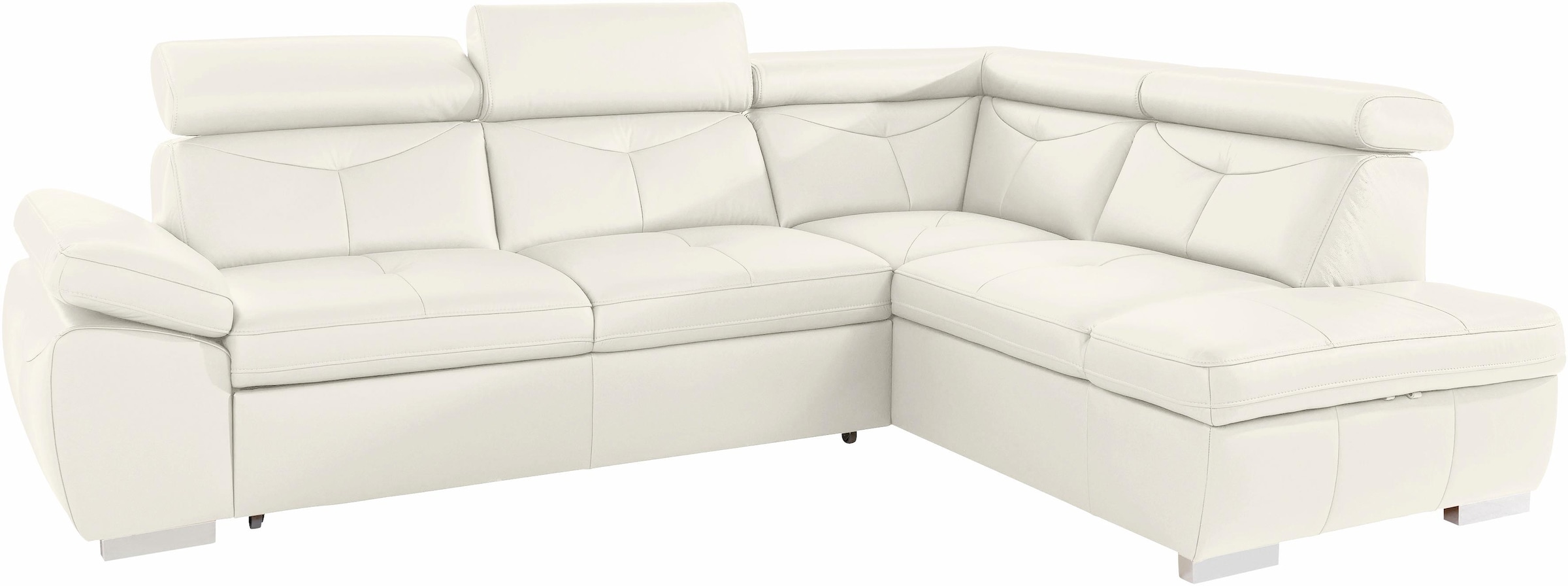 exxpo - sofa fashion Ecksofa »Spring, super bequem und komfortabel mit Armteil- und Kopfteilfunktion«, wahlweise mit Bettfunktion und Bettkasten, L-Form