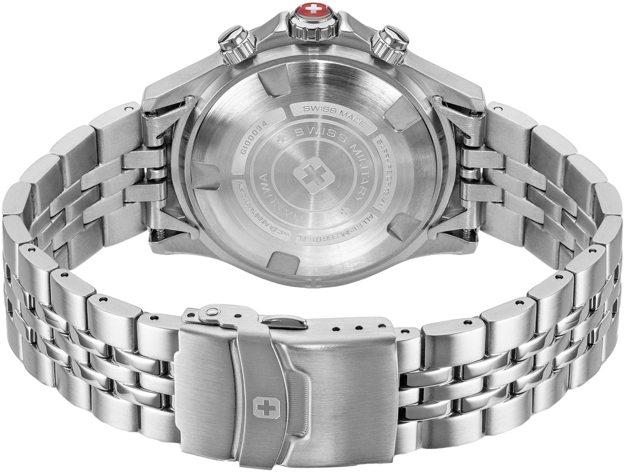 Swiss Military Hanowa Chronograph »WATCHMAN«, Quarzuhr, Herrenuhr, Datum, Stoppfunktion, Saphirglas, Swiss Made