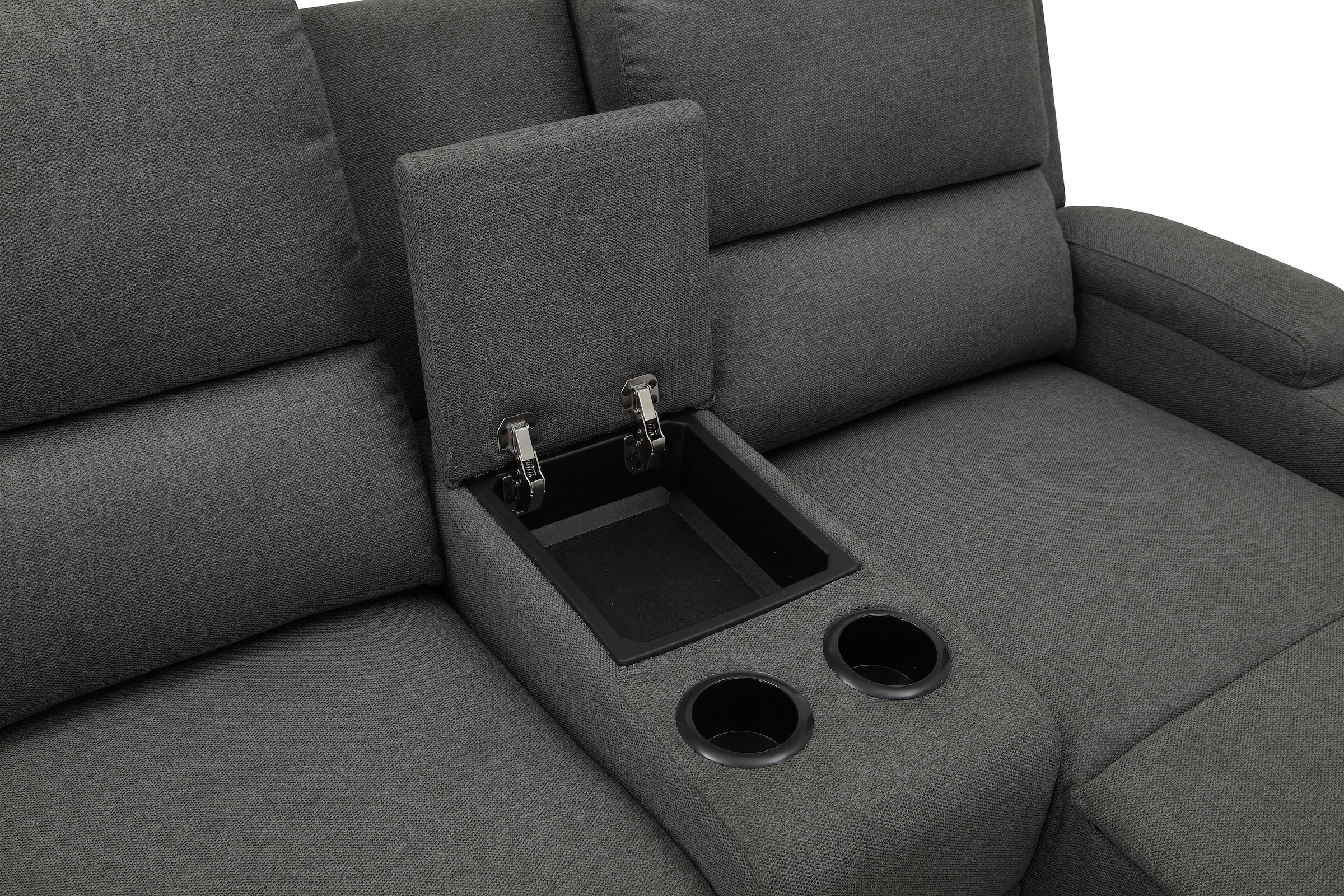 Home affaire Ecksofa »Napori Multimediasofa, 3er Kinosessel XXL, L-Form,«, Kinosofa mit Relaxfunktion, Getränkehalter, Staufach und Staukasten