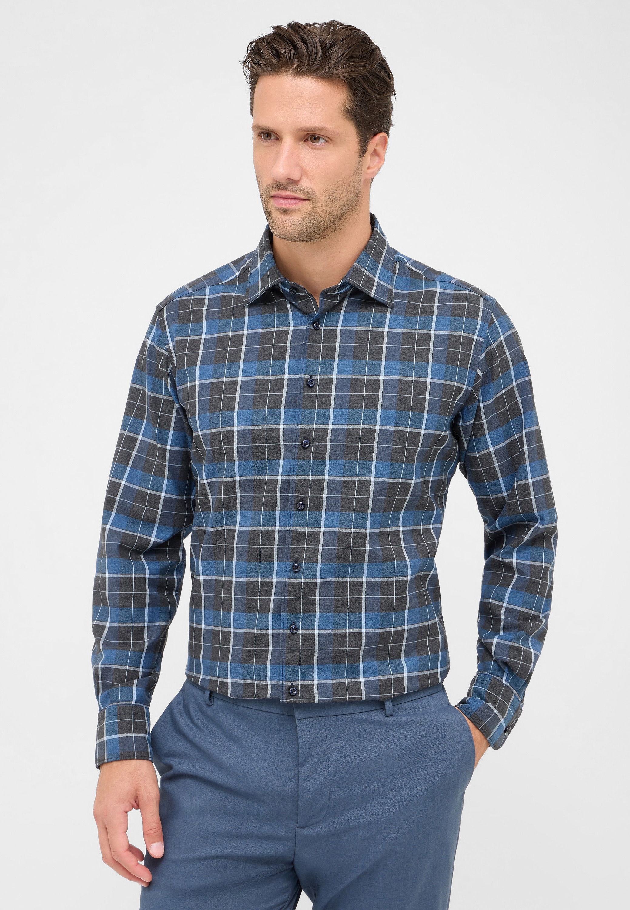 Eterna Langarmhemd "MODERN FIT", EASY IRON (bügelleicht) günstig online kaufen