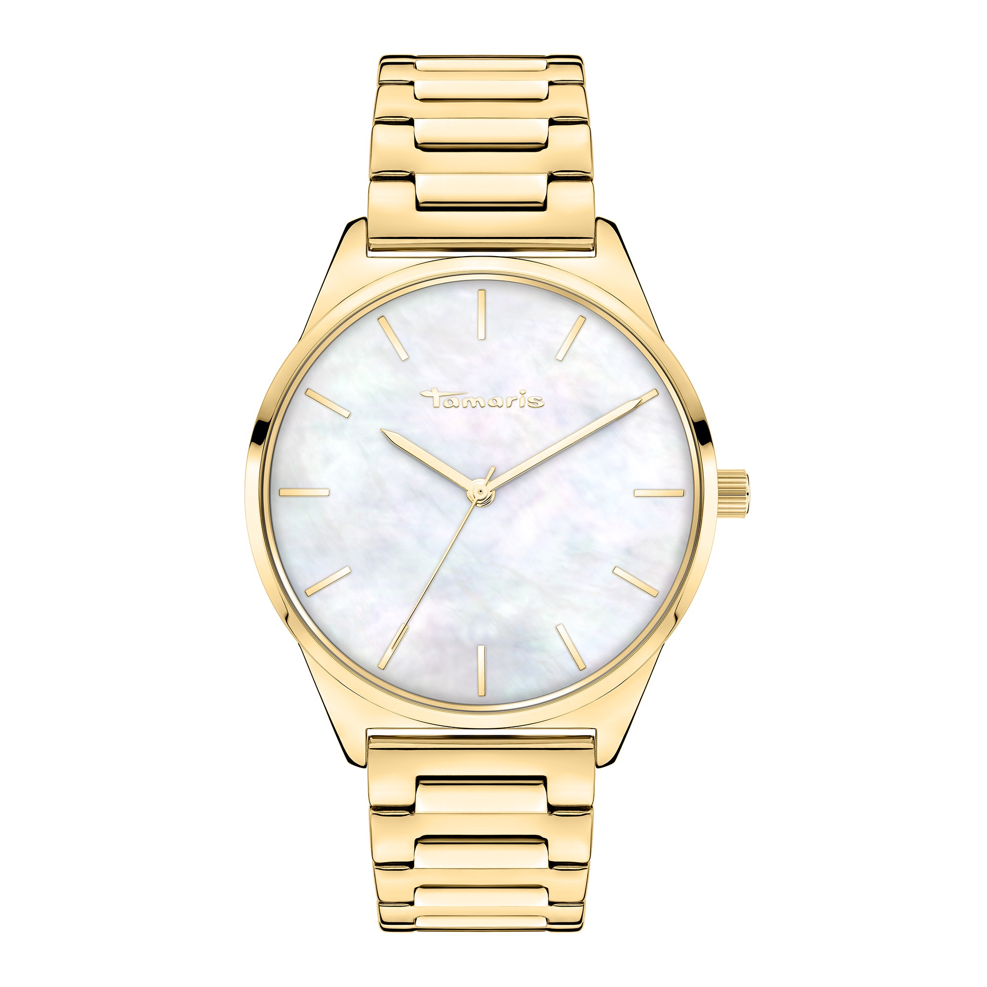 Quarzuhr TAMARIS "Basic Elegance", goldfarben, Armbanduhren, Damen, Quarzuhr, Armbanduhr, Damenuhr, Edelstahlarmband, analog