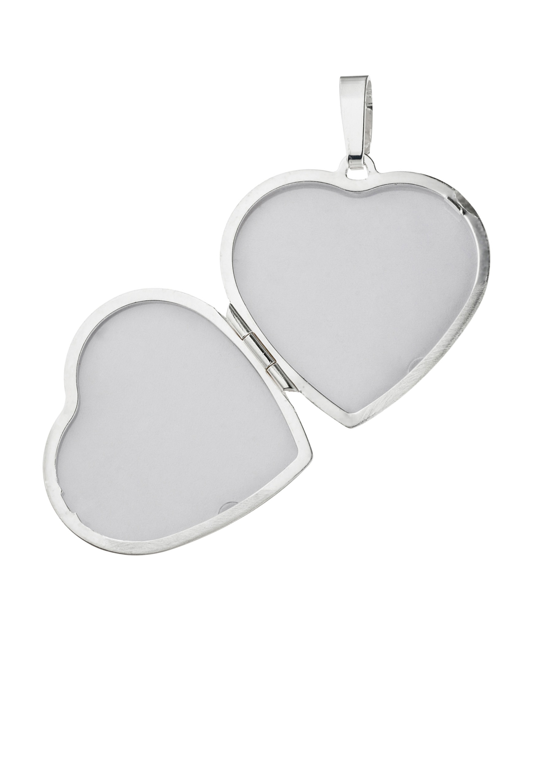 JOBO Medallionanhänger »Anhänger Medaillon Herz Flügel 29 mm« ()  925 Silber rhodiniert für 2 Fotos