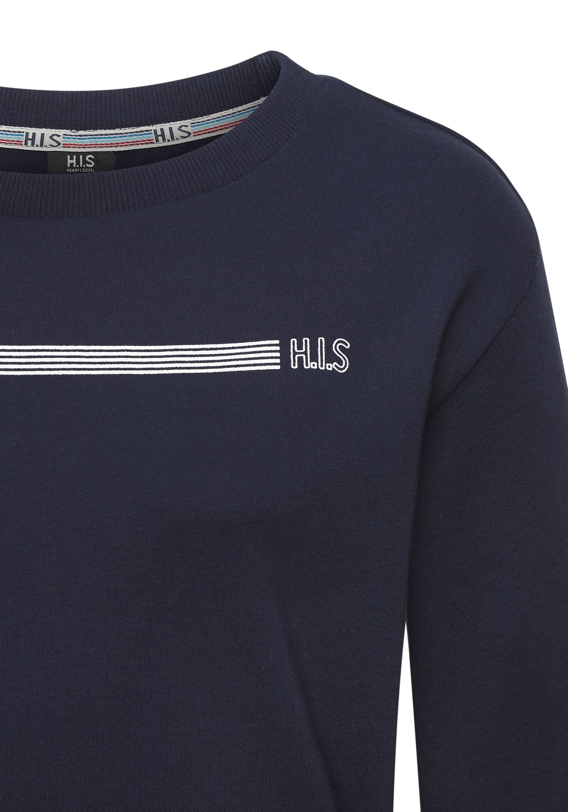 H.I.S Sweatshirt, Basic mit Logodruck, Loungewear